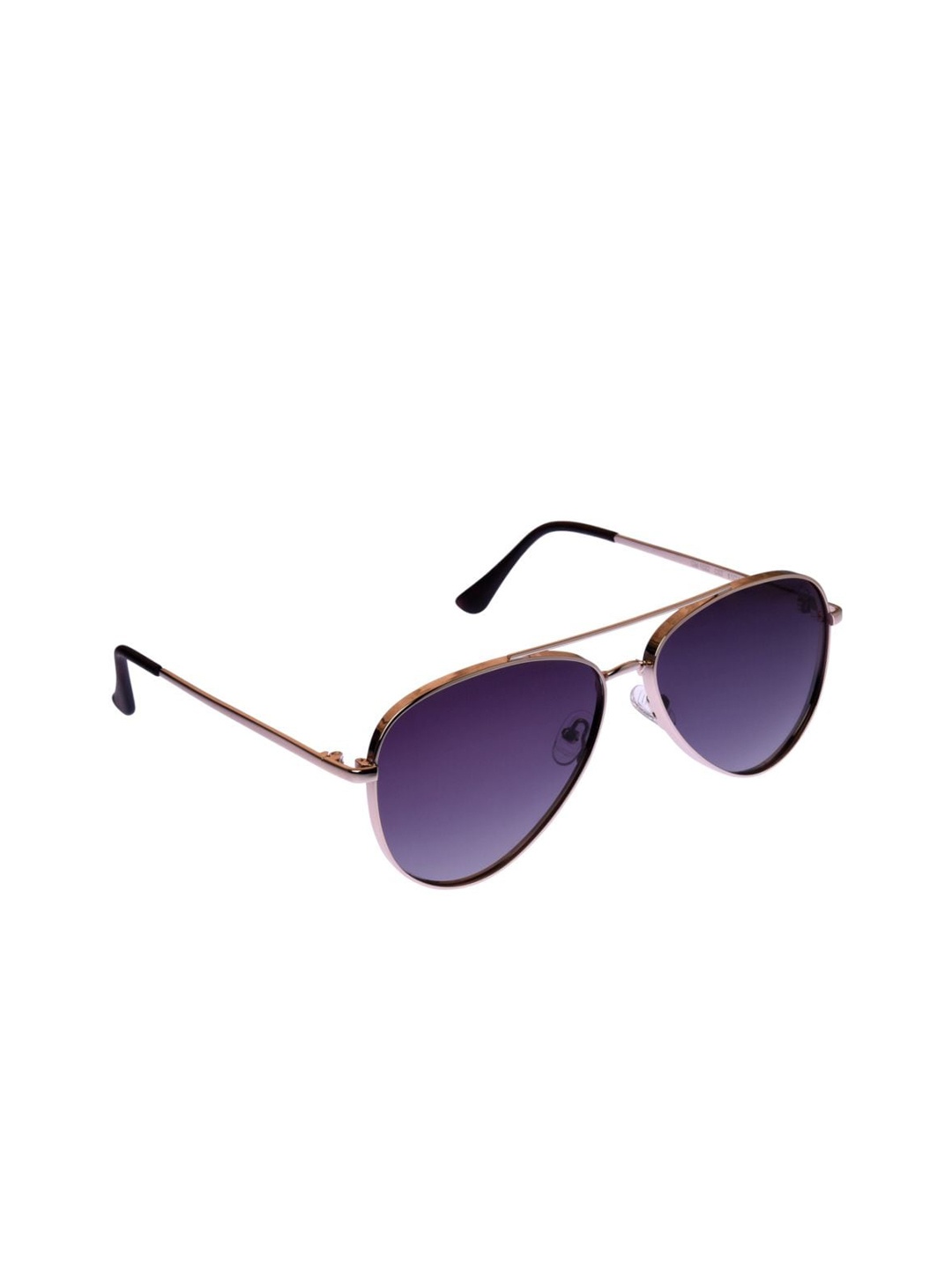 

GIO COLLECTION Unisex Grey Lens & Black Aviator Sunglasses GM1022C02, Purple