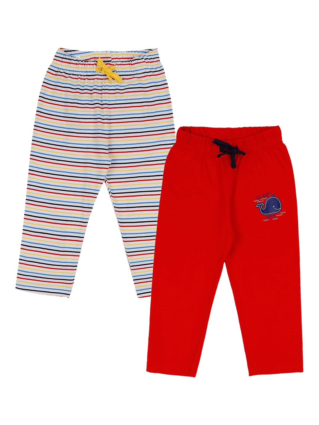

Pantaloons Baby Infants Multicoloured Pack of 2 Striped Lounge Pants, Multi