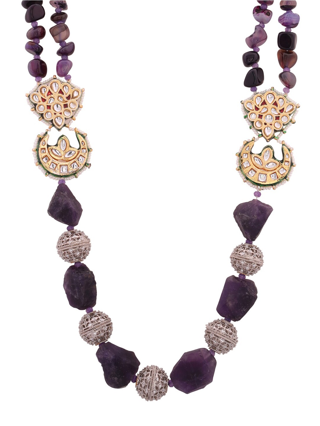 

Shoshaa Gold-Plated & Purple Quartz Statement Necklace