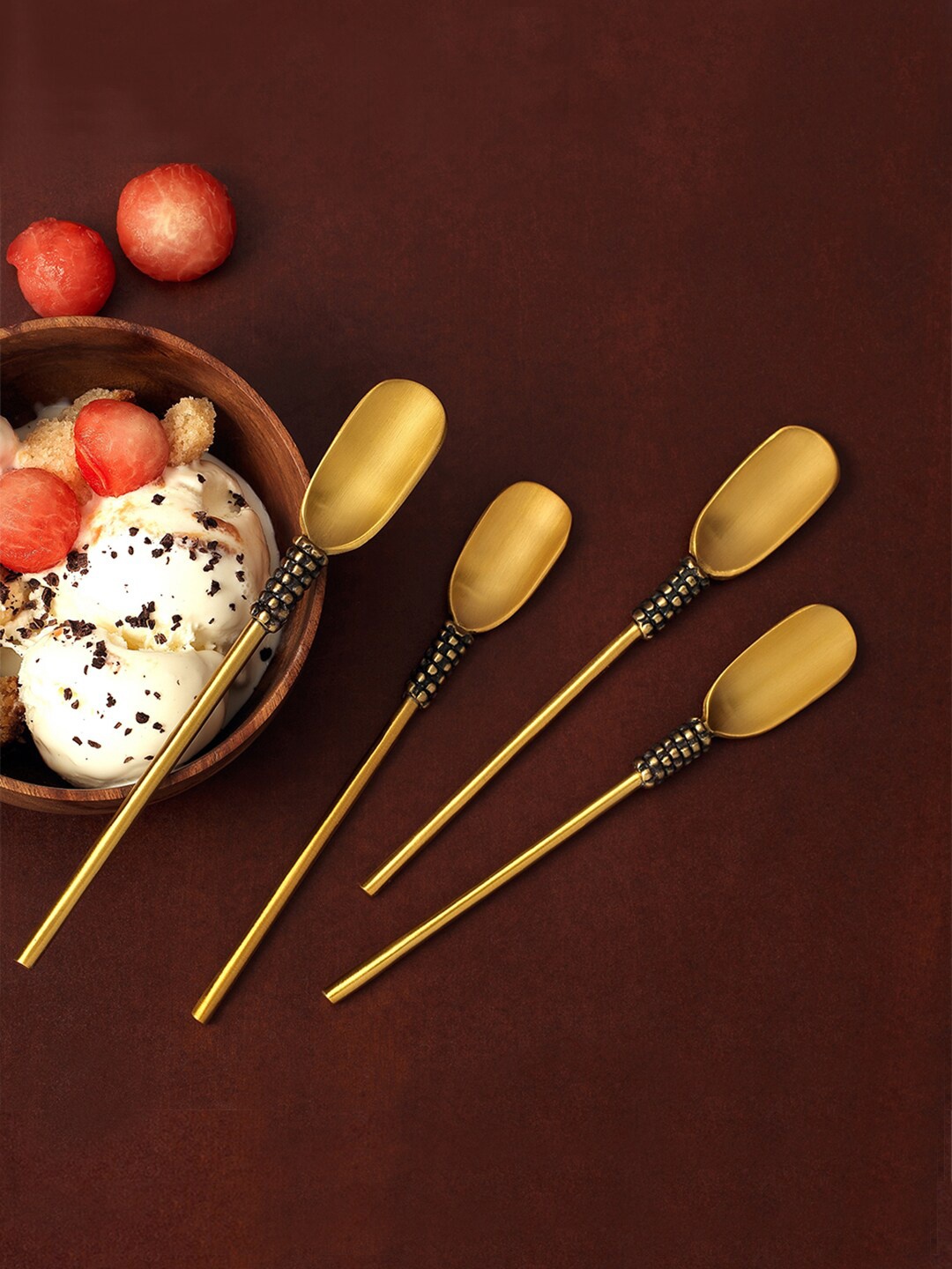 

ellementry Set of 6 Masai Gold Ice Cream Spoon