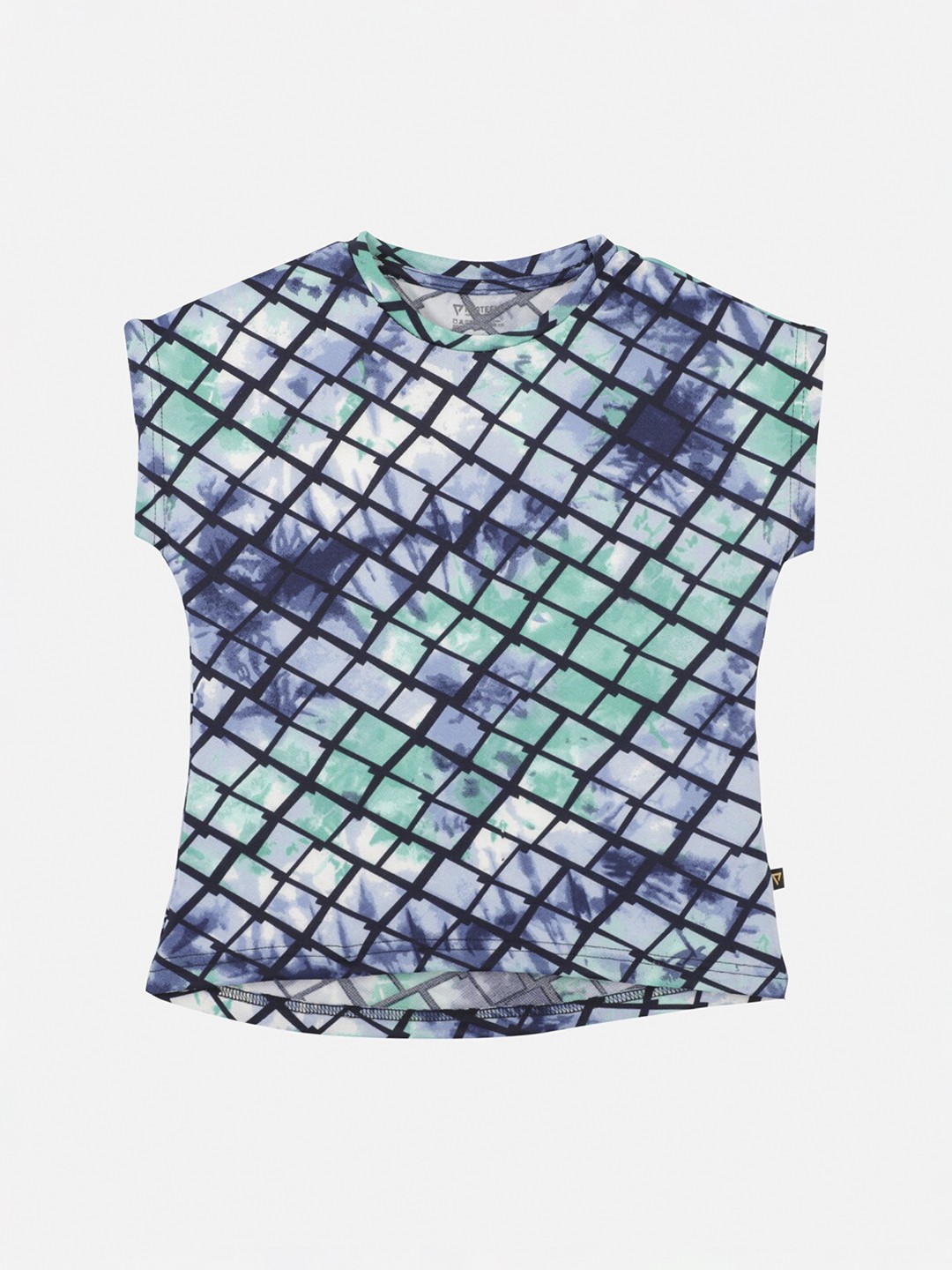 

PROTEENS Girls Green & Blue Printed Round Neck T-shirt