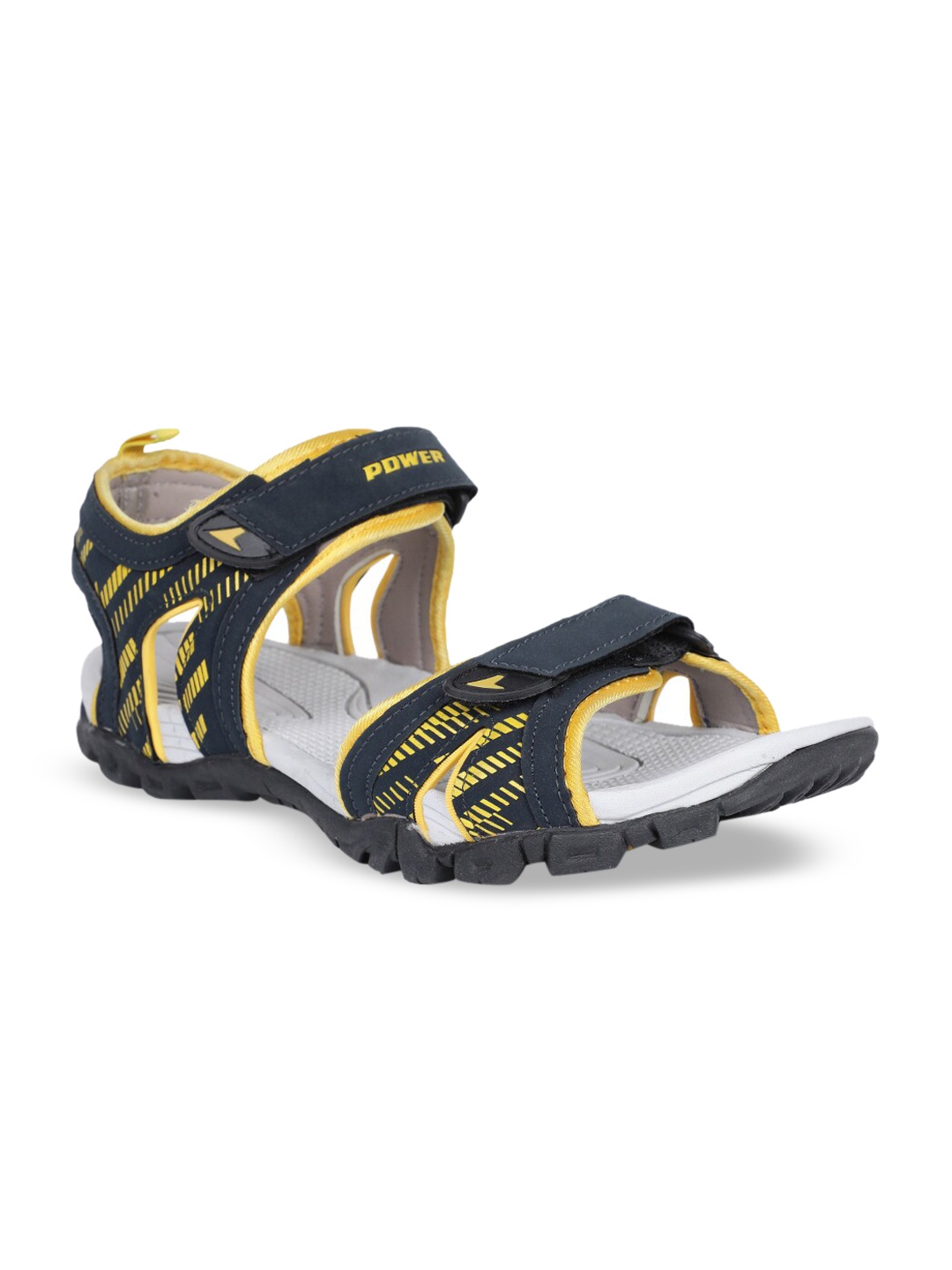 

Power Men Navy Blue & Grey Printed Sports Sandals