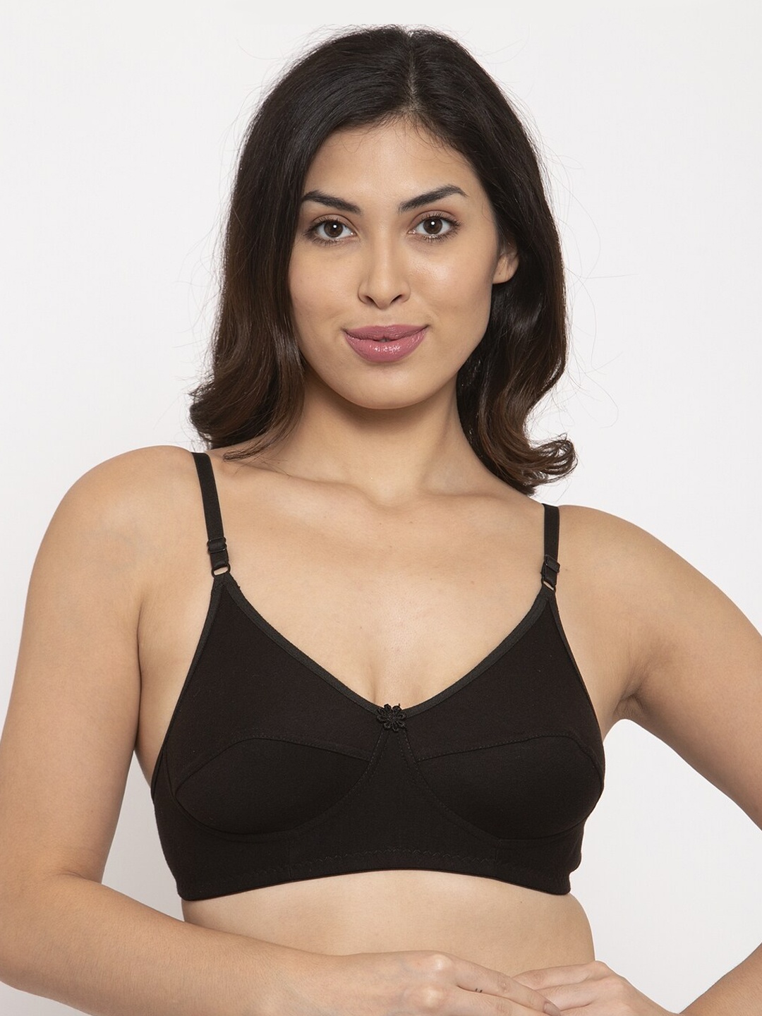 

Innocence Black Solid Non-Wired Non Padded Everyday Bra BBAPLIN90127_28B