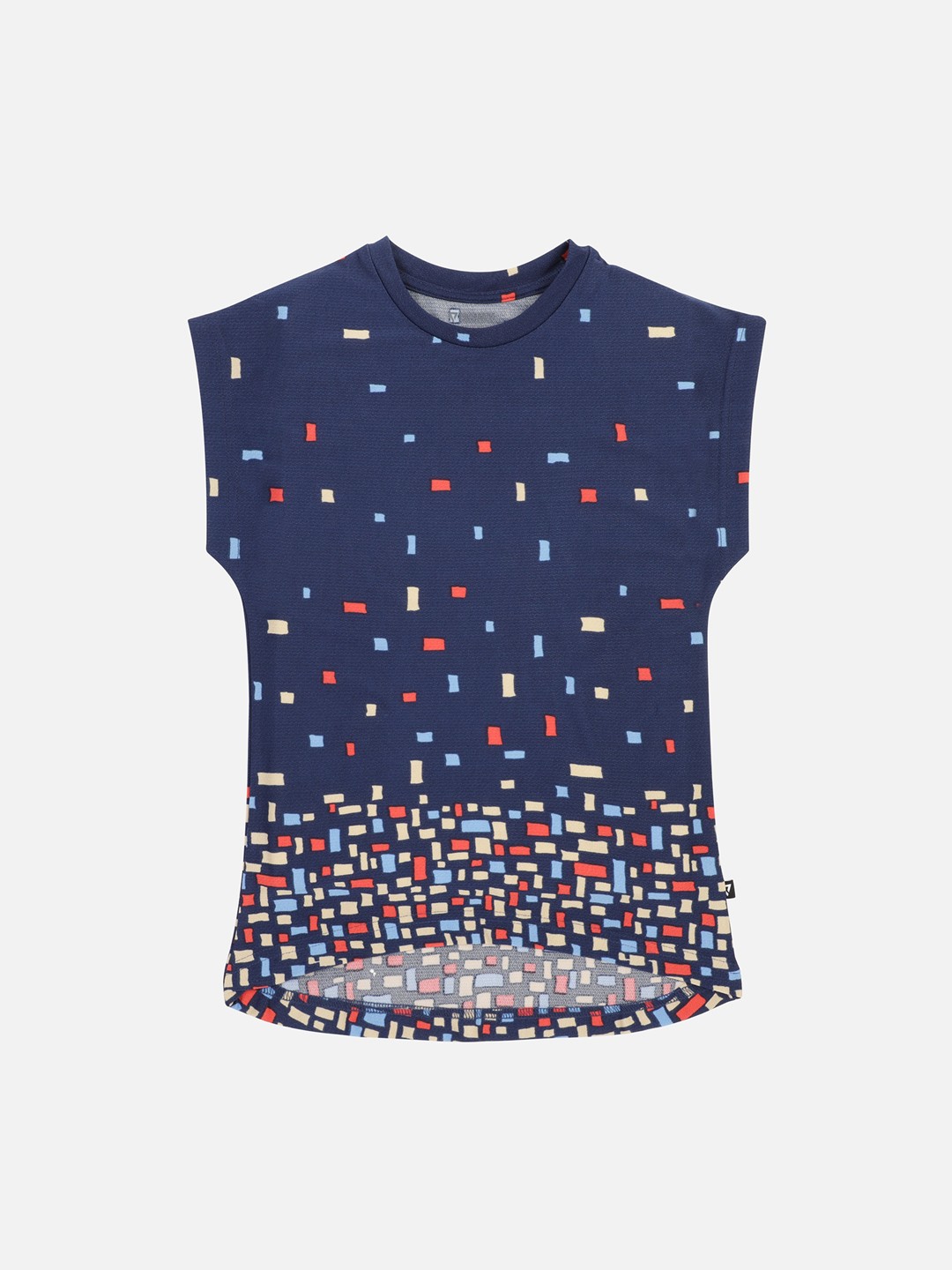 

PROTEENS Girls Navy Blue Printed Round Neck T-shirt
