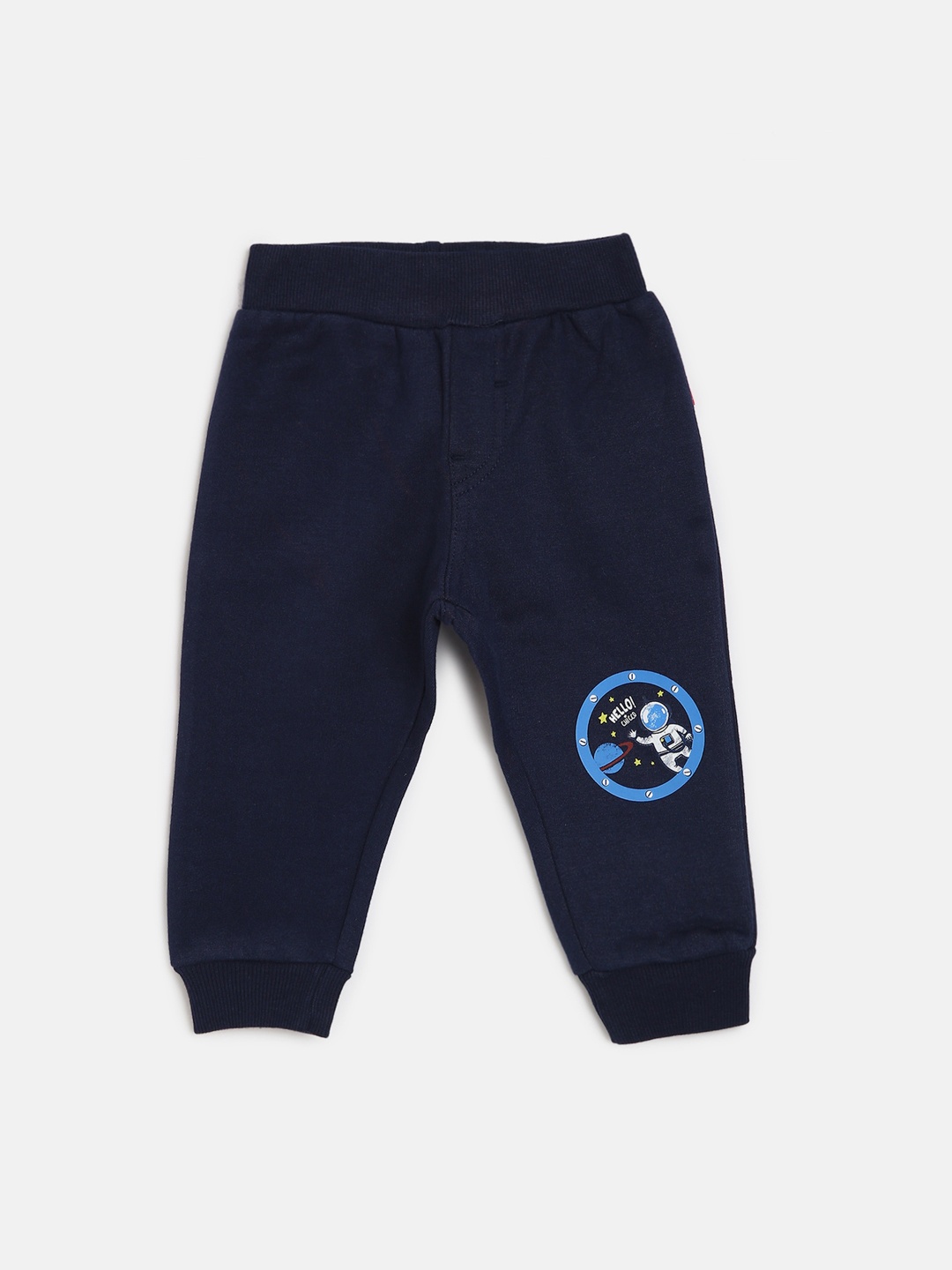 

Chicco Boys Navy Blue Regular Fit Printed Joggers