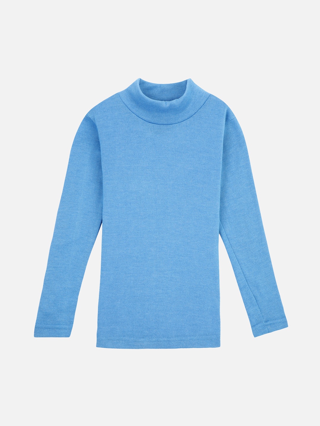 

PROTEENS Girls Blue Solid High Neck Sweatshirt