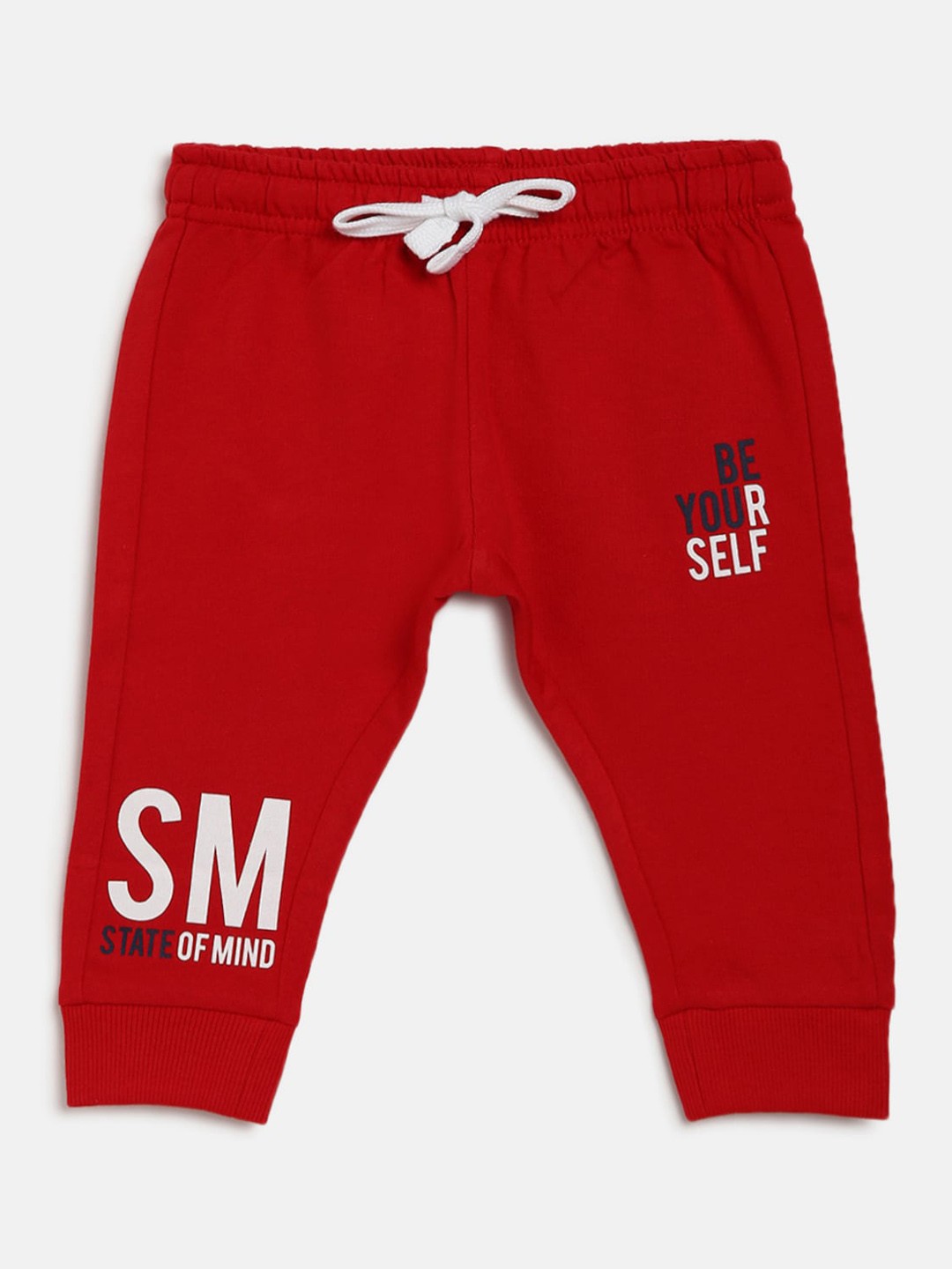 

Chicco Boys Red Printed Joggers