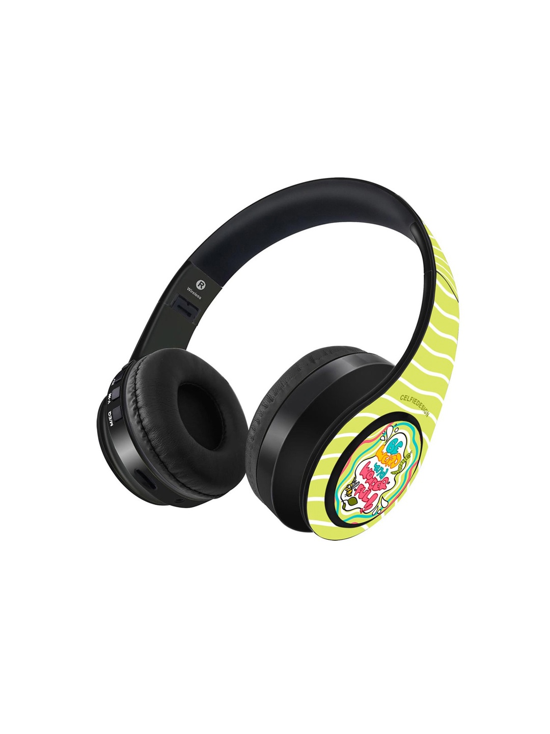 

CelfieDesign Black Be Weird & Wonderful Bluetooth WirelessOnEarHeadphones 9Hrs Battery