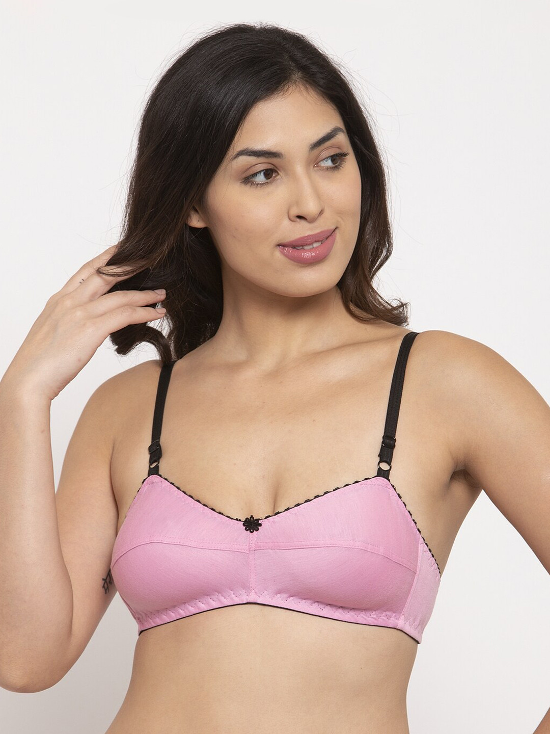 

Innocence Pink Solid Non-Wired Non Padded Everyday Bra BBAPLIN90083_28B