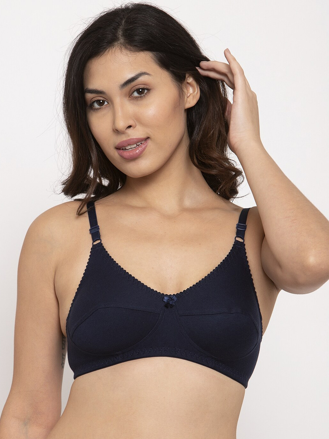 

Innocence Navy Blue Solid Non-Wired Non Padded Everyday Bra BBAPLIN90075