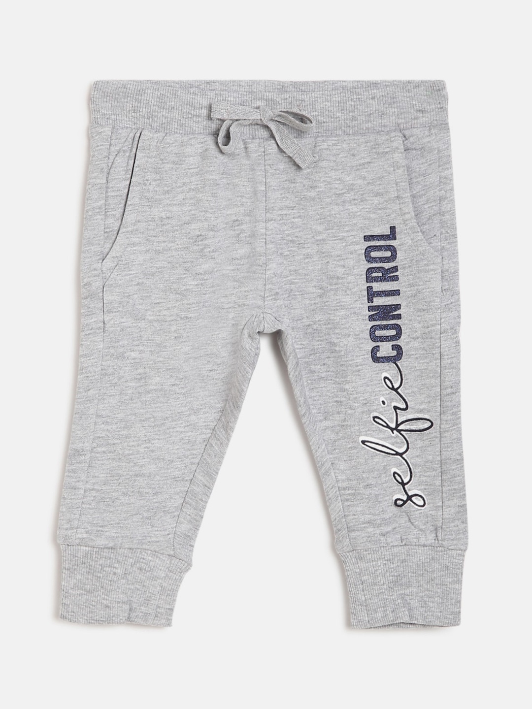 

Chicco Girls Grey Regular Fit Printed Joggers