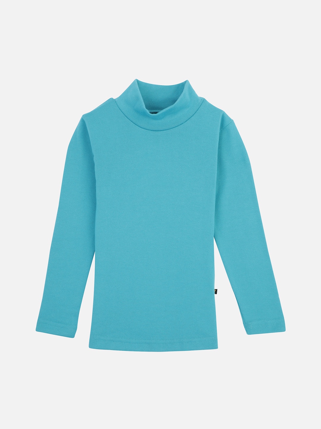 

PROTEENS Girls Blue Solid High Neck T-shirt