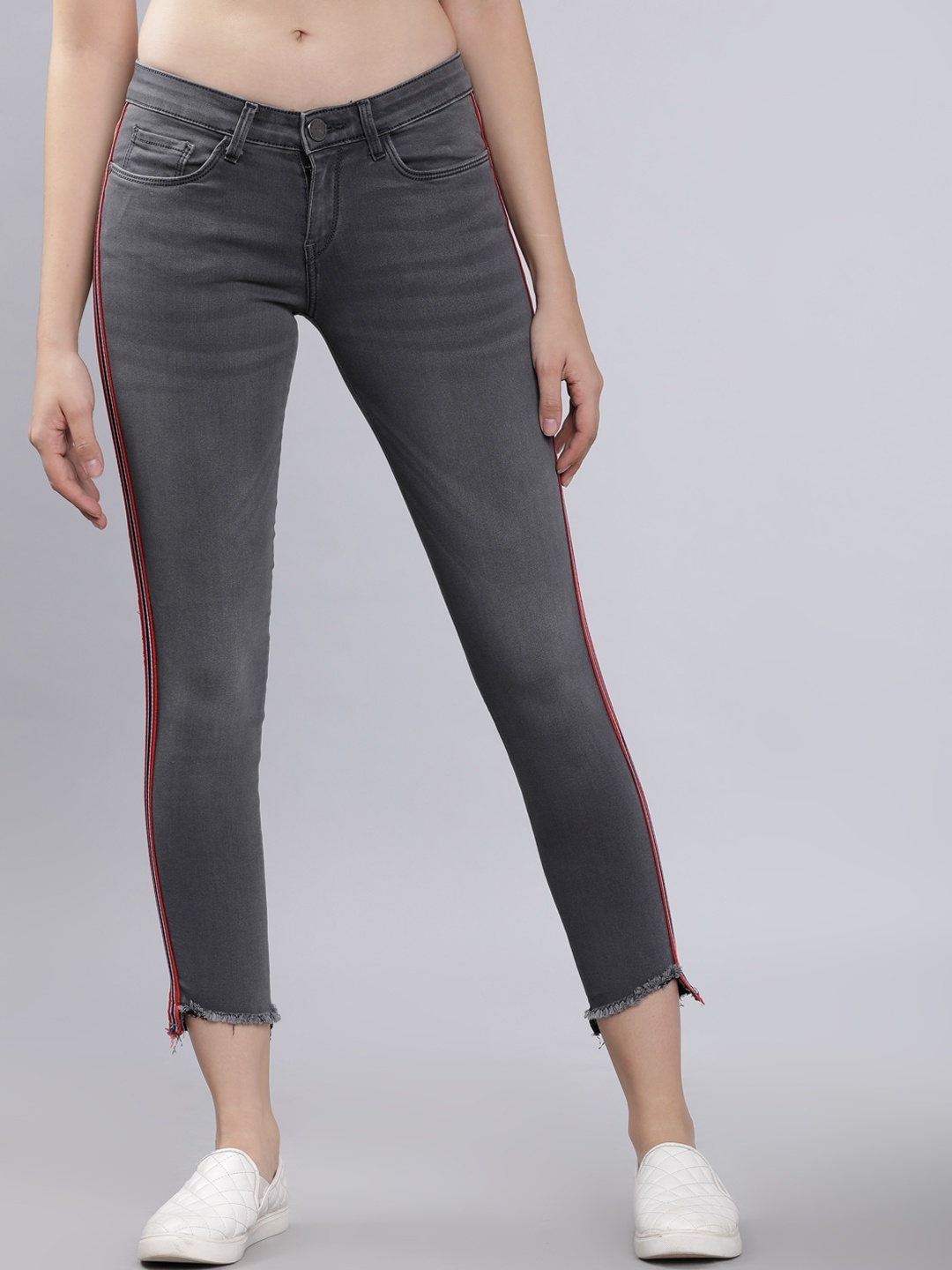 

Tokyo Talkies Women Grey Super Skinny Fit High-Rise Clean Look Jeans