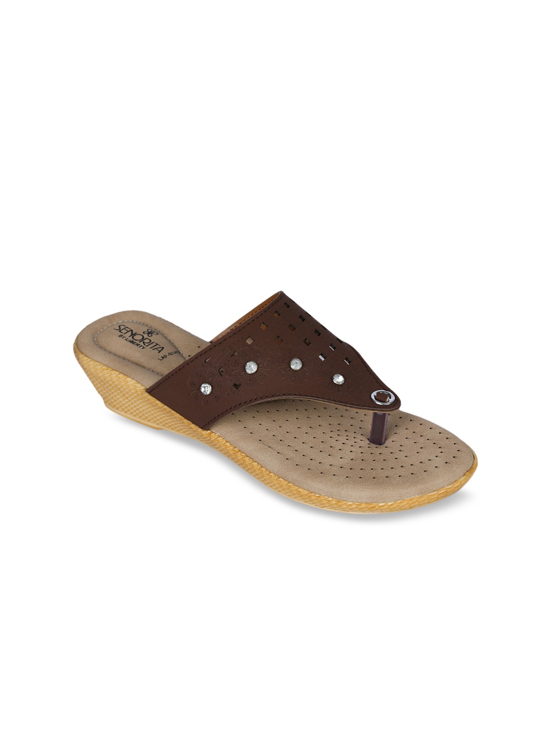 

Liberty Embellished Wedge Heels, Brown