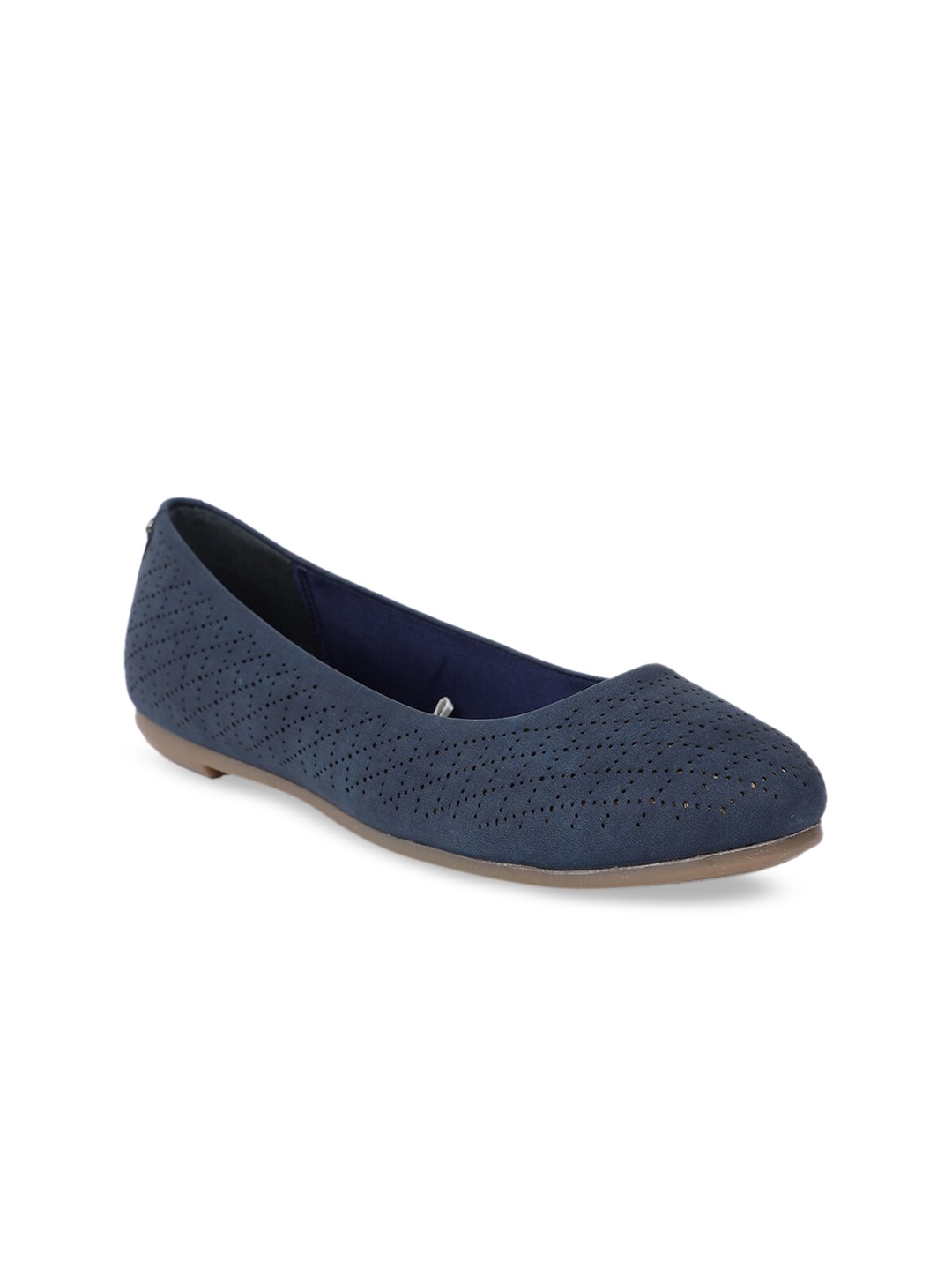 

Bata comfit Women Navy Blue Solid PU Ballerinas