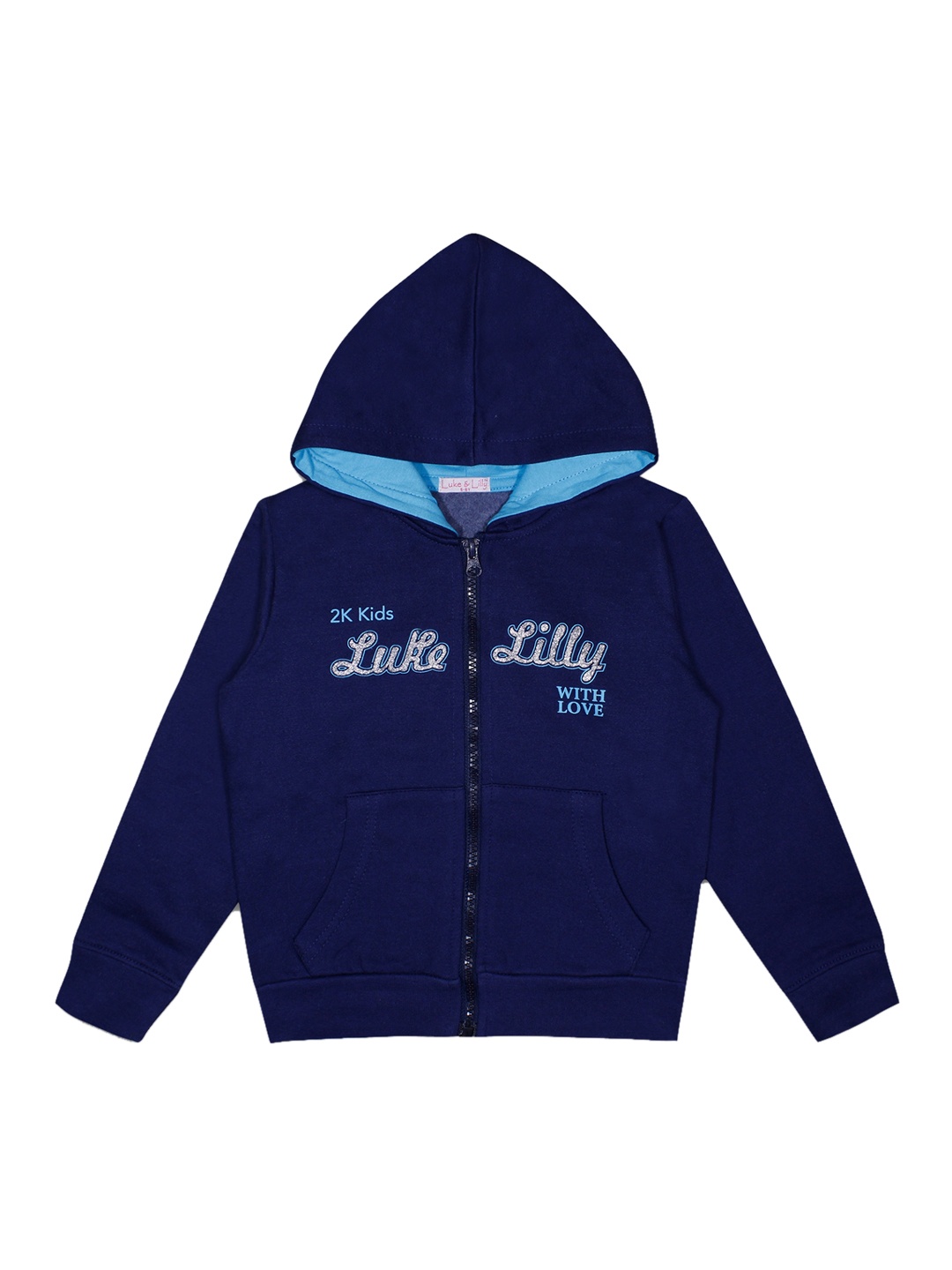 

Luke & Lilly Boys Navy Blue Brand Logo Print Hooded Sweatshirt