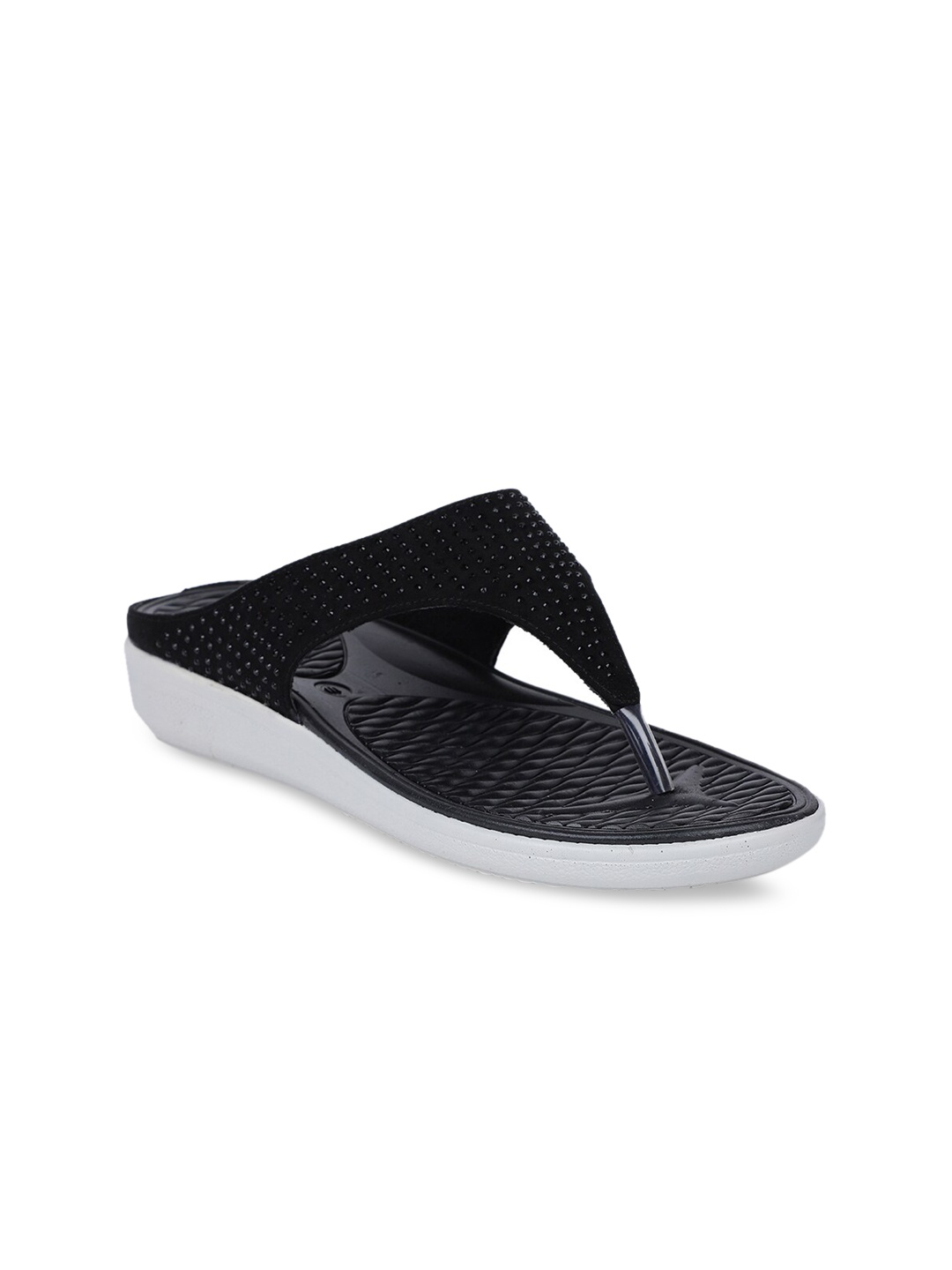 

Bata Women Black Open Toe Flats