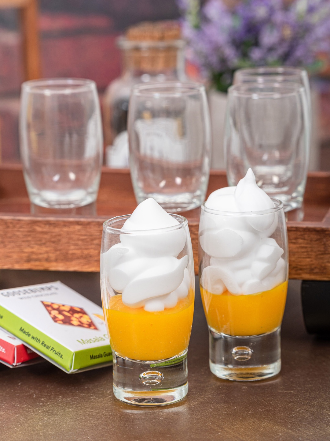 

GOODHOMES Set of 6 Transparent Solid Durobor Bubble Shot Glasses