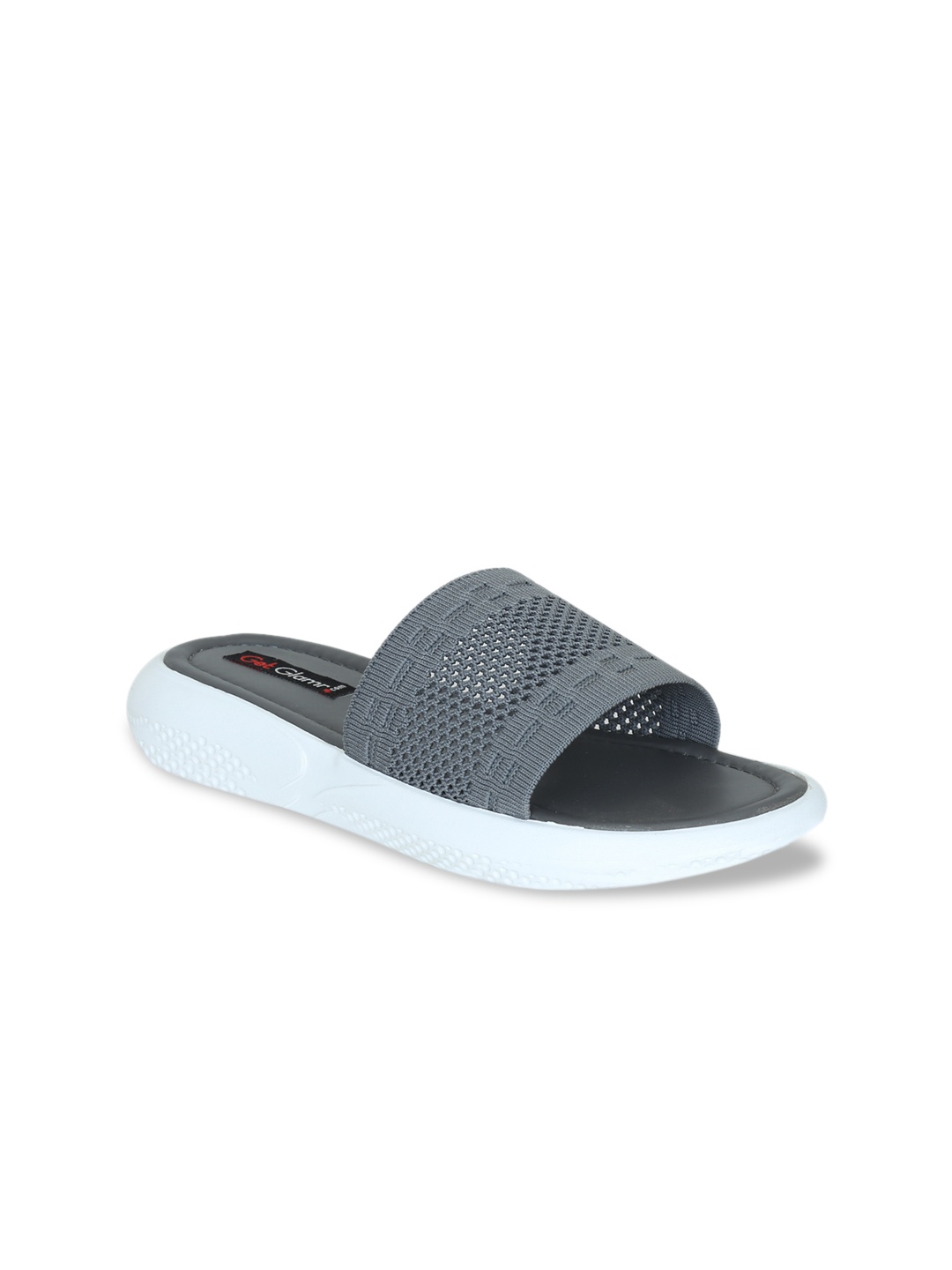 

Get Glamr Women Grey Solid Mesh Open Toe Flats