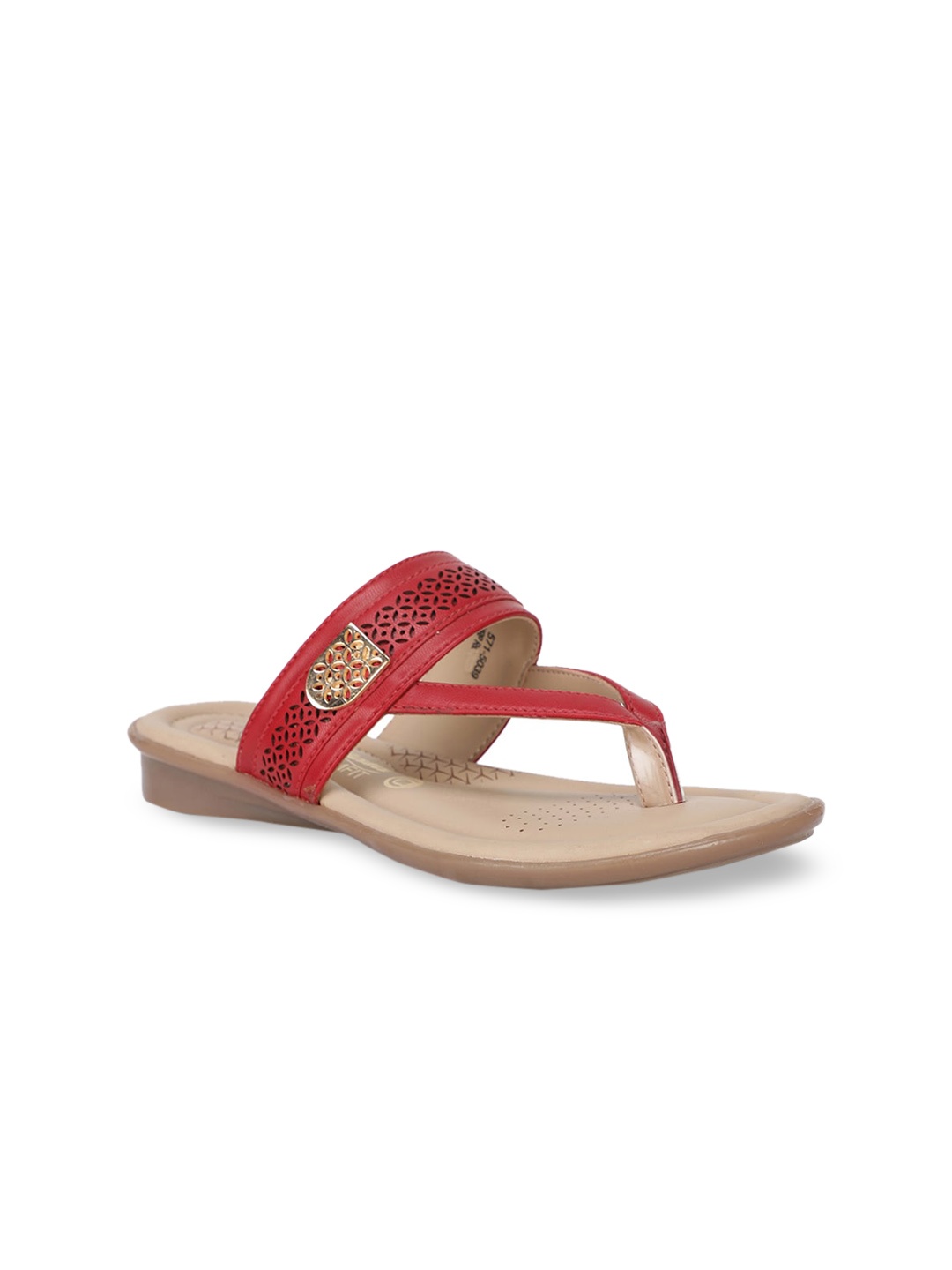 

Bata comfit Women Red Solid Open Toe Flats