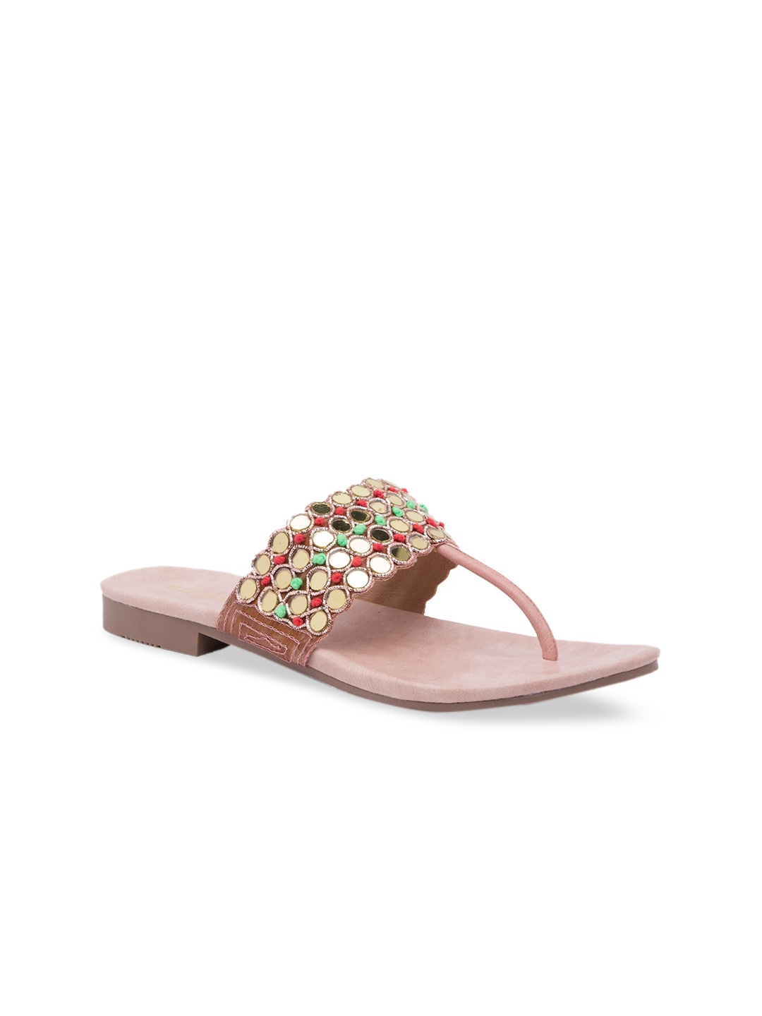 

Rocia Women Pink Embellished T-Strap Flats