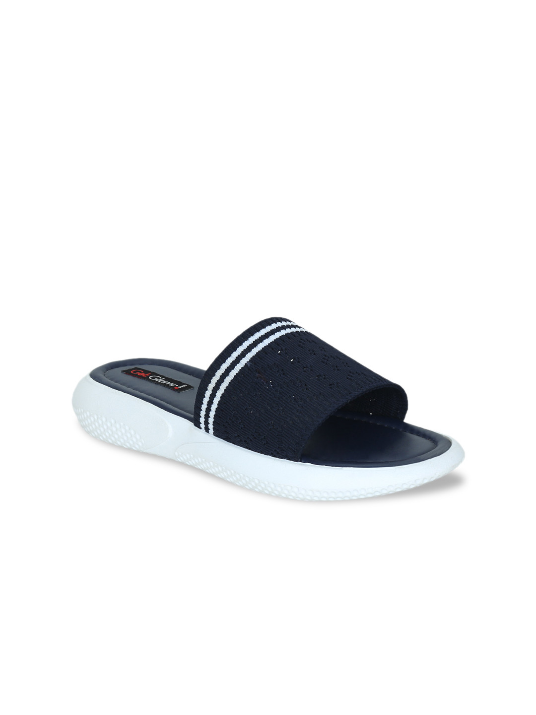 

Get Glamr Women Navy Blue Solid Sandals