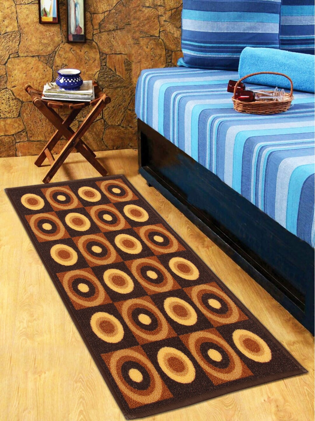 Kuber Industries Multicolored Bed Runner Mat, Multi