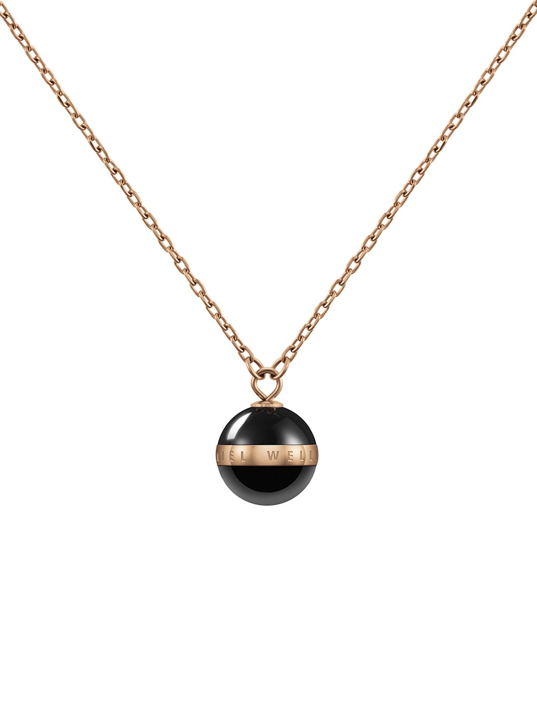 

Daniel Wellington Rose-Gold-Plated & Black Aspiration Necklace