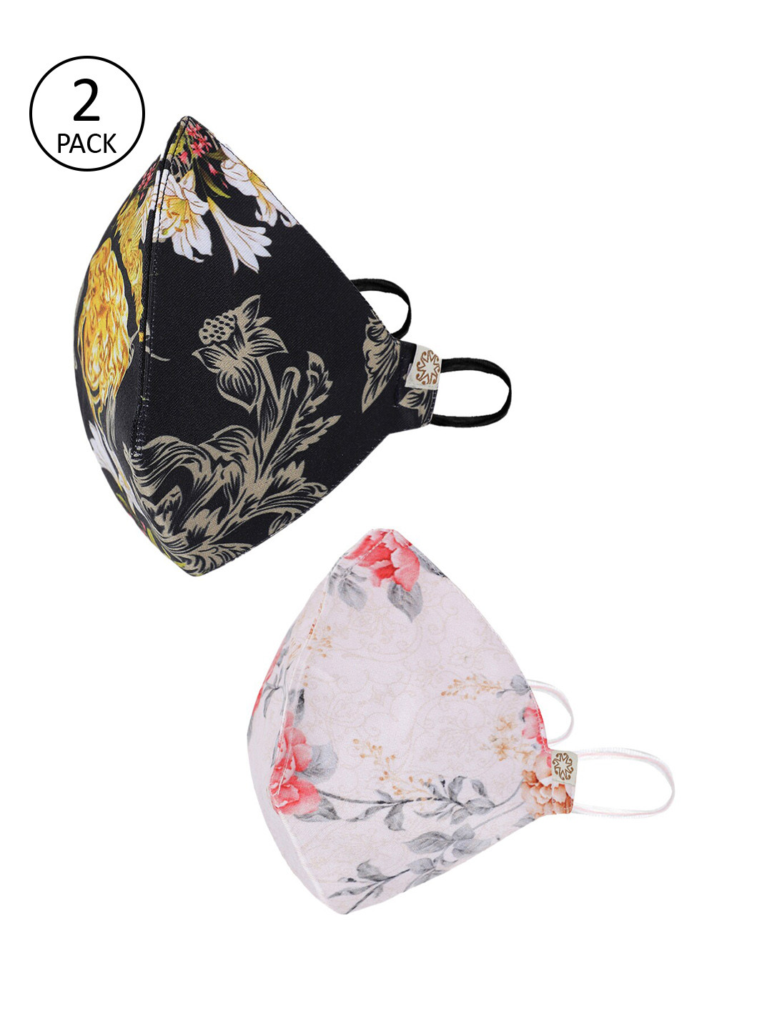 

VASTRAMAY Adults Pack of 2 Reusable 4-Ply Anti-Pollution Cloth Masks, Pink