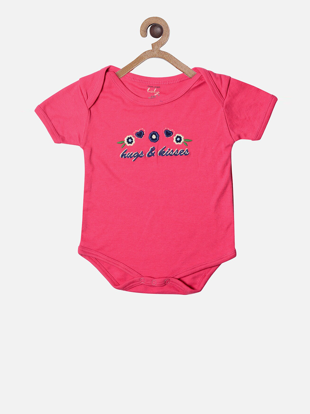

TINY HUG Infants Pink Printed Romper