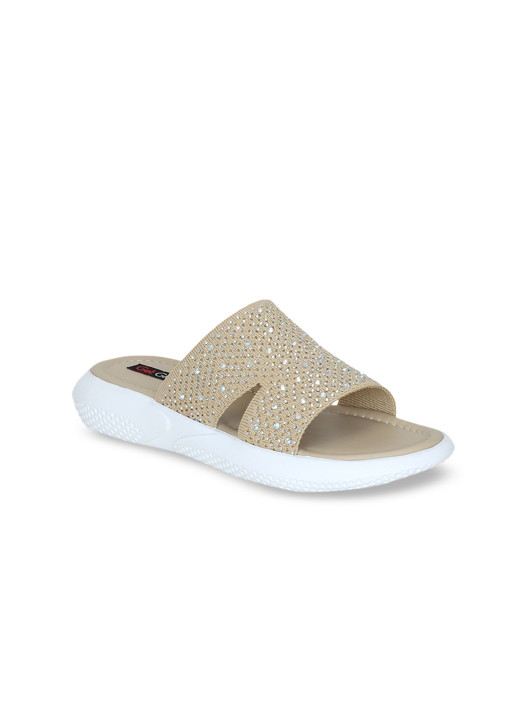 

Get Glamr Women Beige Embellished Sandals