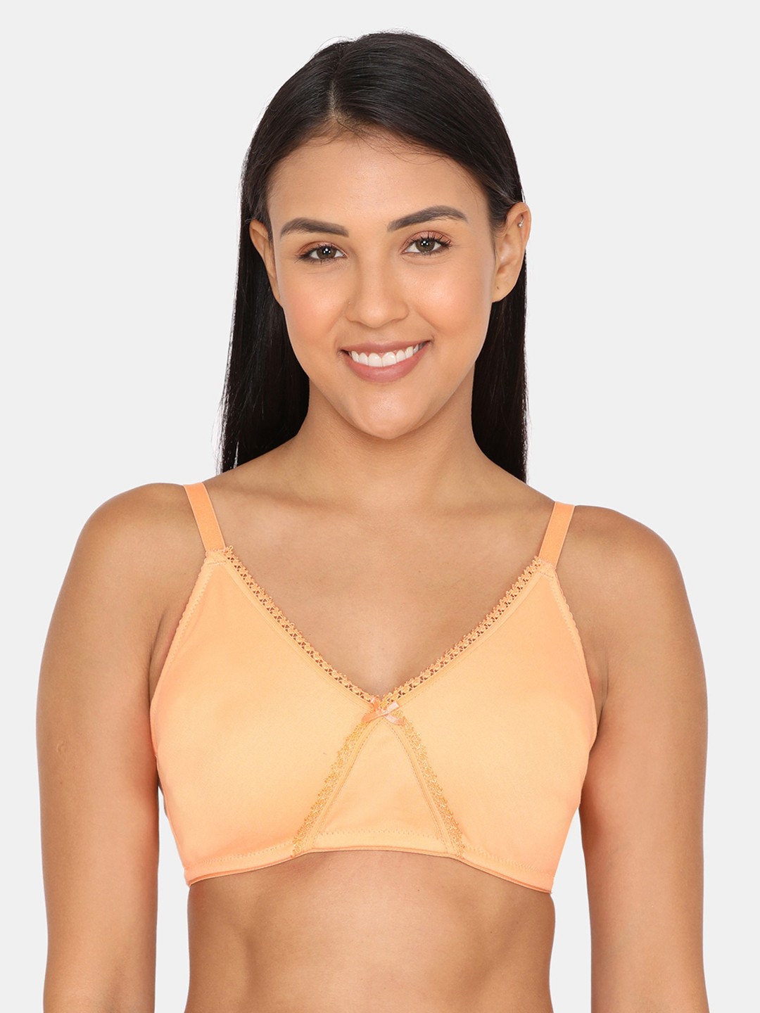 

Rosaline by Zivame Orange Solid Non-Wired Non Padded T-shirt Bra RO000LCB05CORNG
