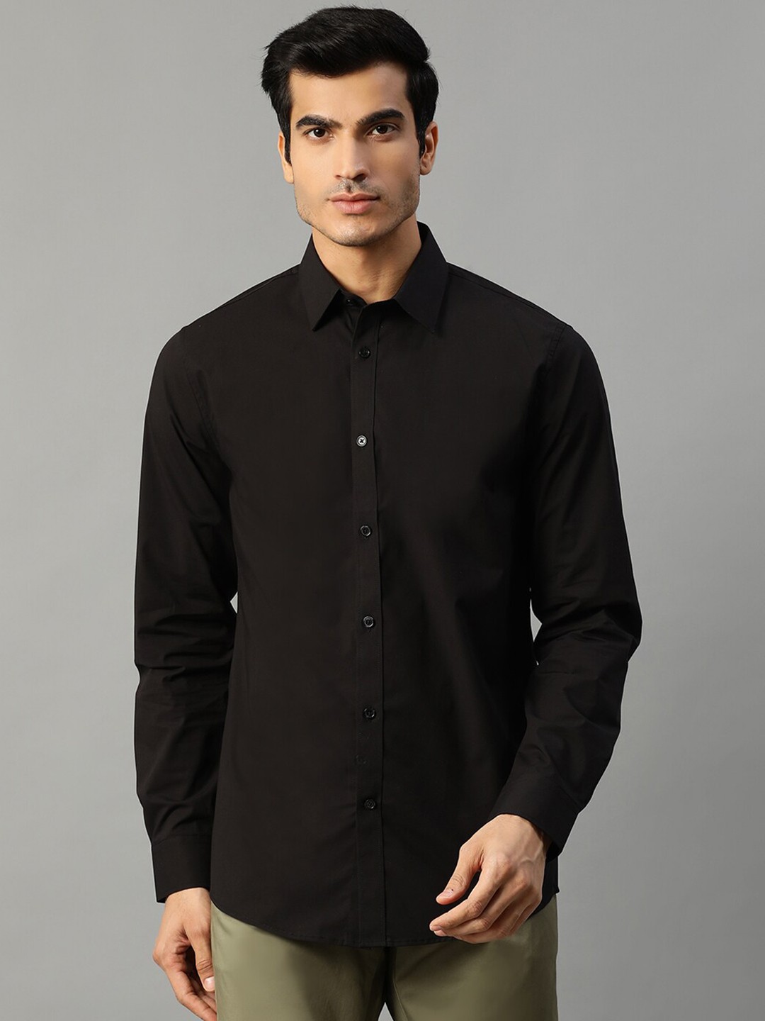 

Matinique Men Black Slim Fit Opaque Casual Shirt