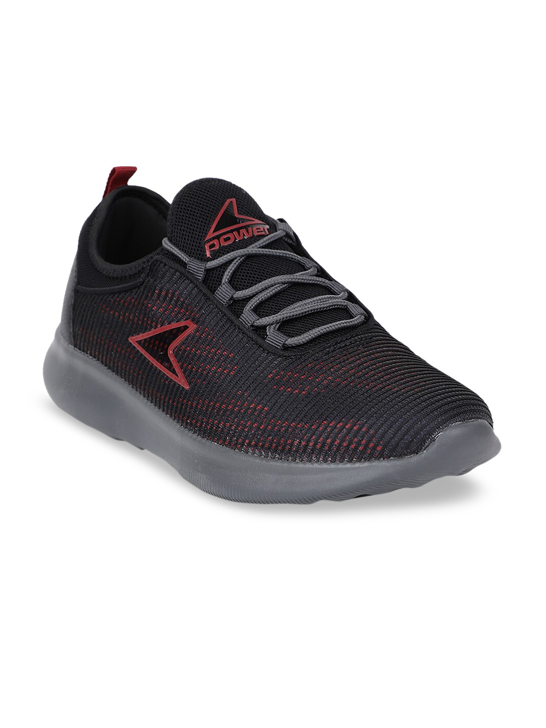 

Power Men Black Woven Design Sneakers