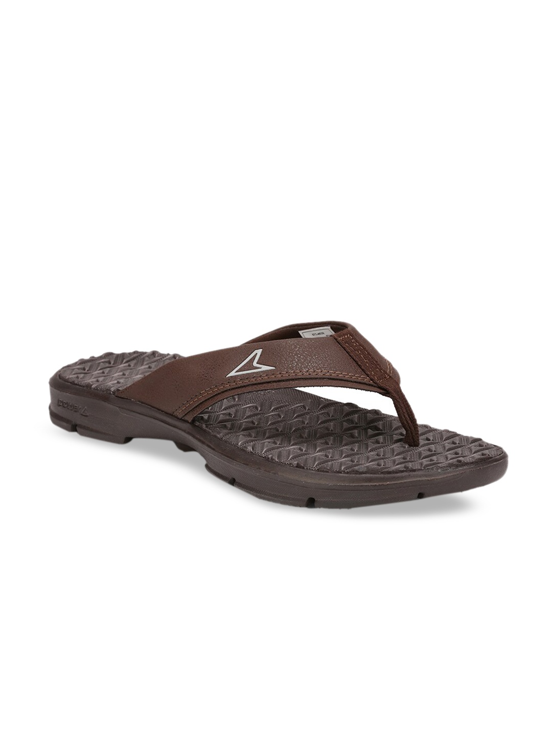 

Power Men Coffee Brown Solid Thong Flip-Flops