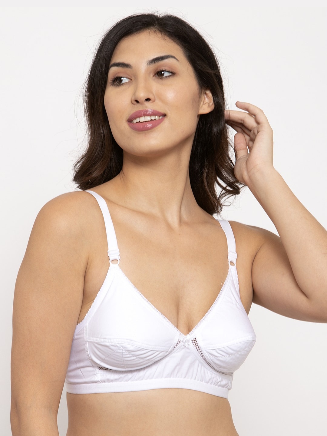 

Innocence White Solid Non-Wired Non Padded Everyday Bra BBAPLIN90109_28B