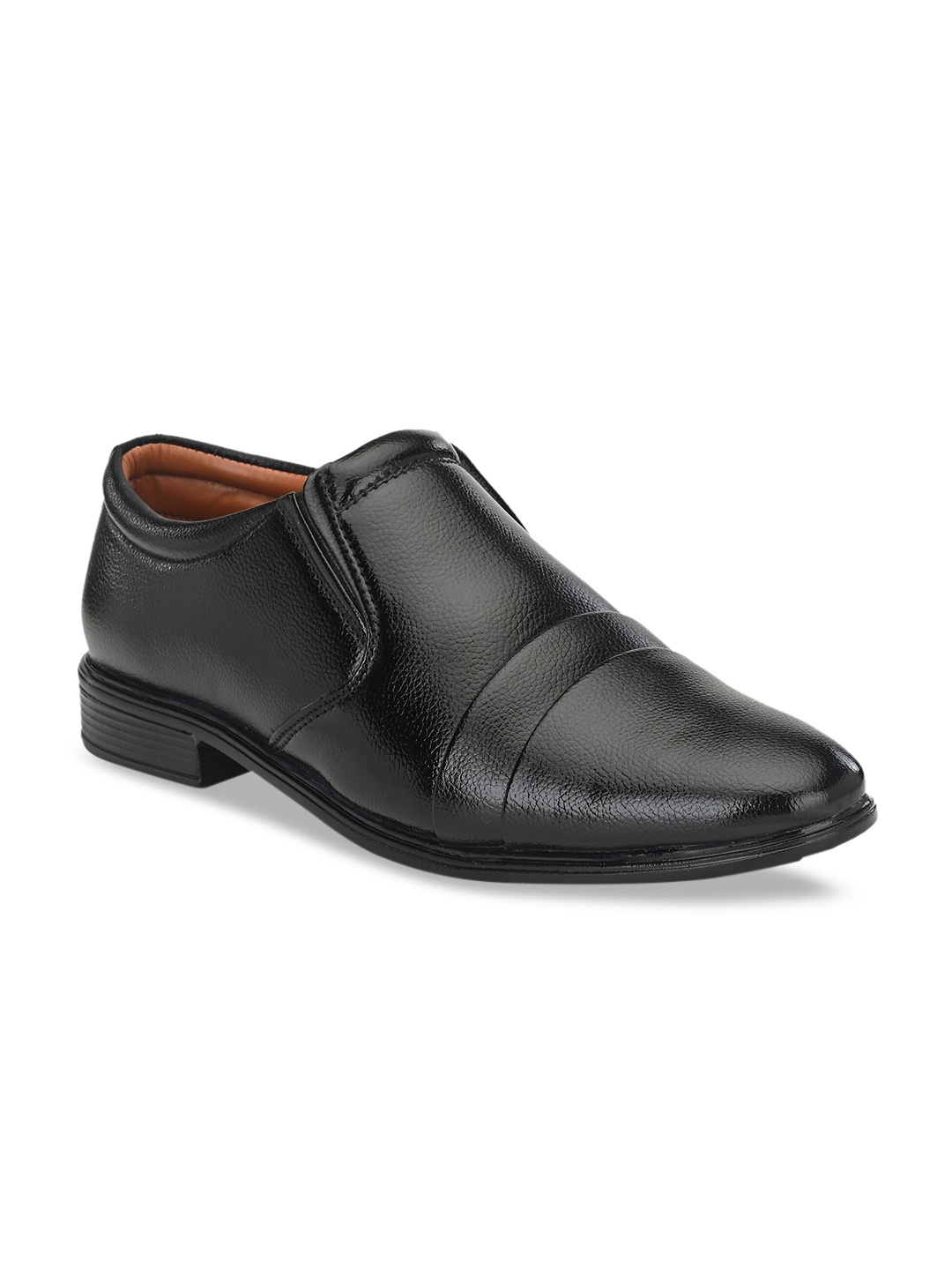 Prolific Men Black Solid Formal Slip-Ons