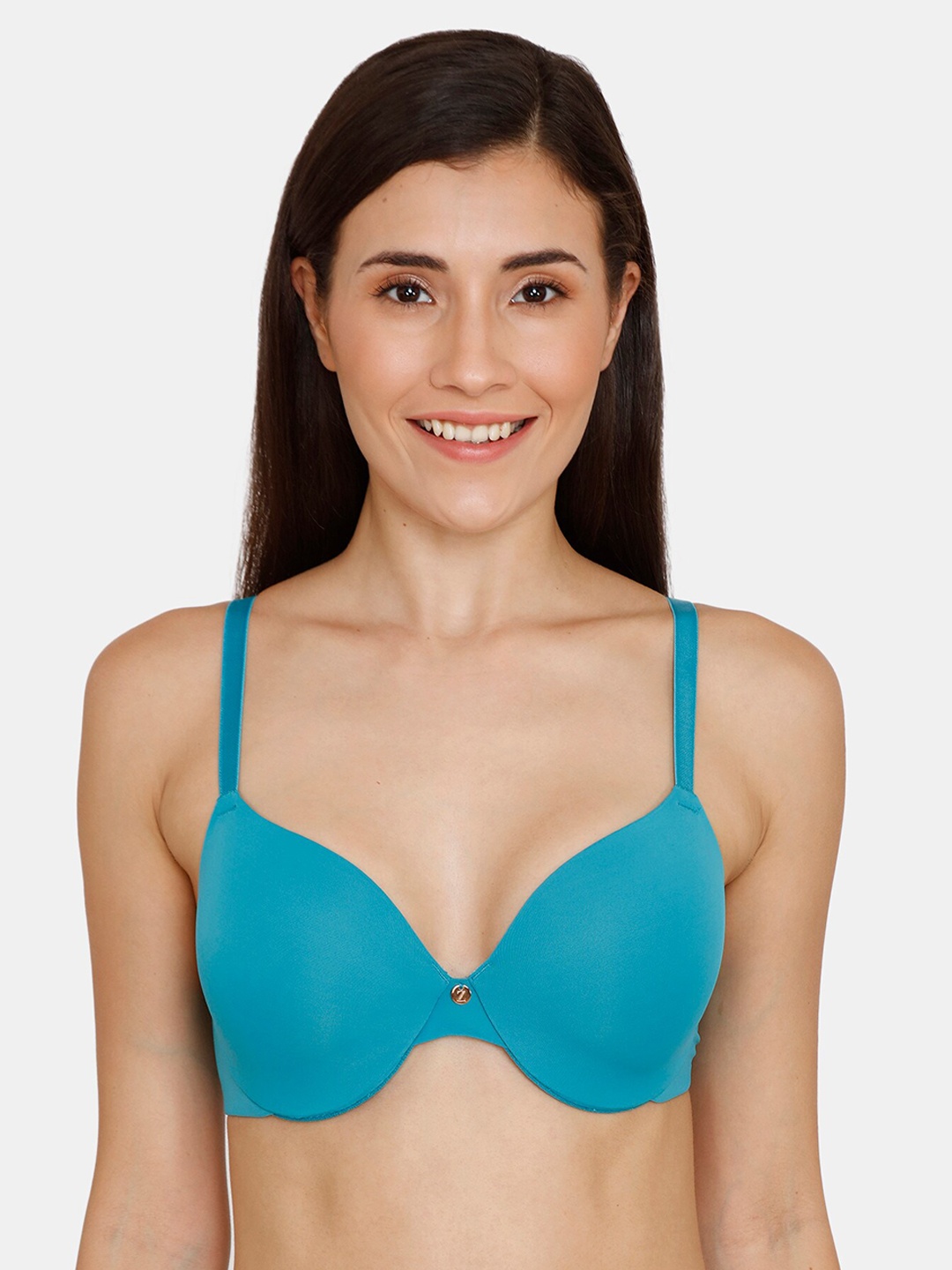 

Zivame Blue Solid Underwired Lightly Padded Push-Up Bra ZI1297FASHAGREN
