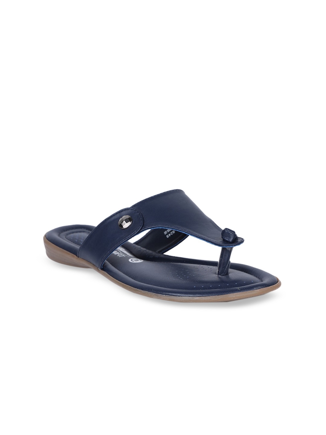 

Bata comfit Women Navy Blue Solid PU Open Toe Flats