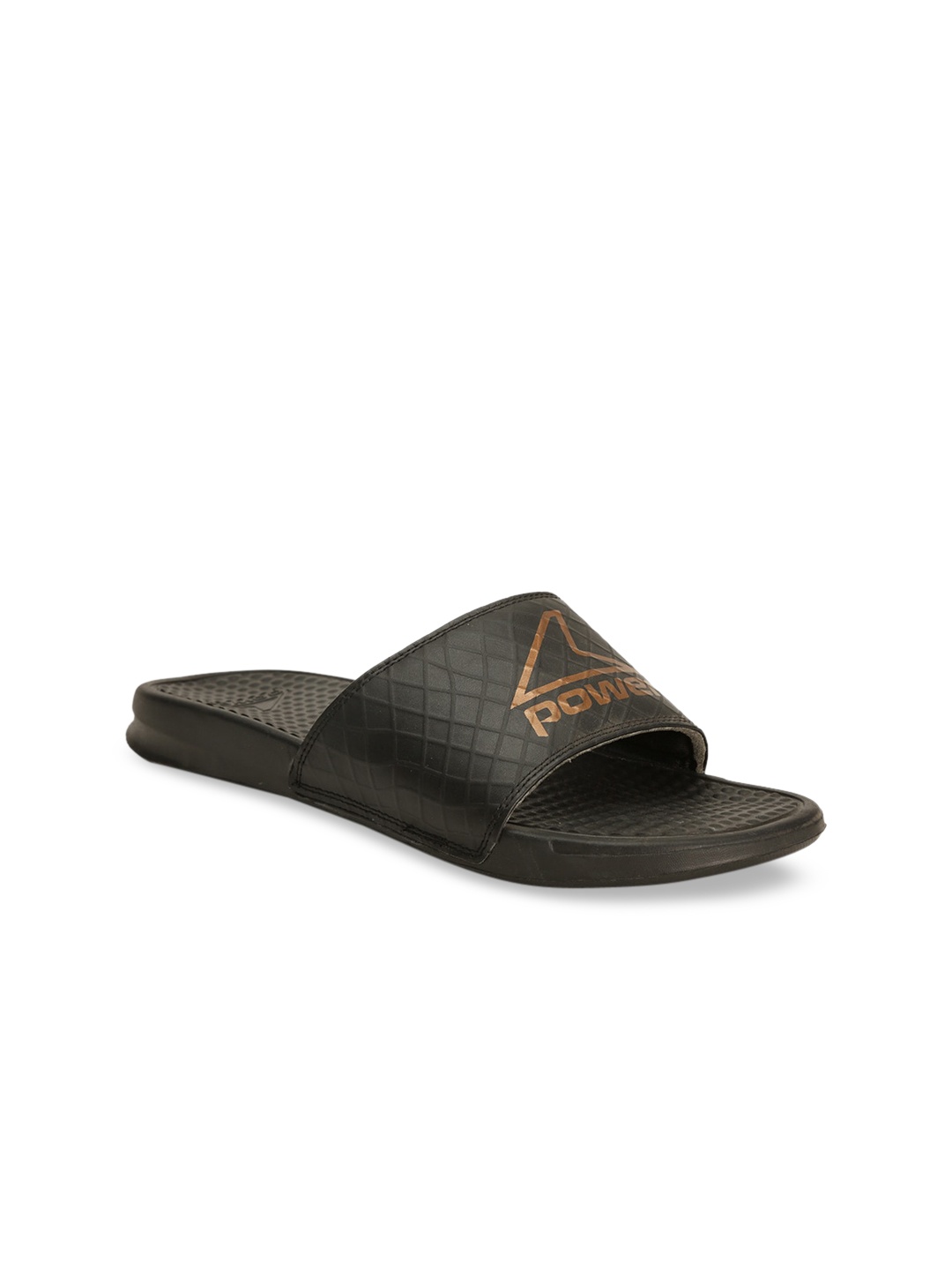 

Power Men Black Solid Sliders