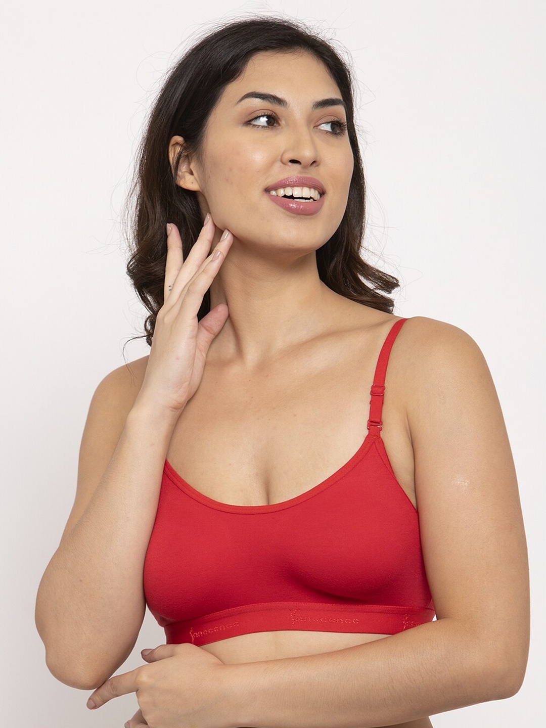 

Innocence Red Solid Non-Wired Non Padded Everyday Bra 90102