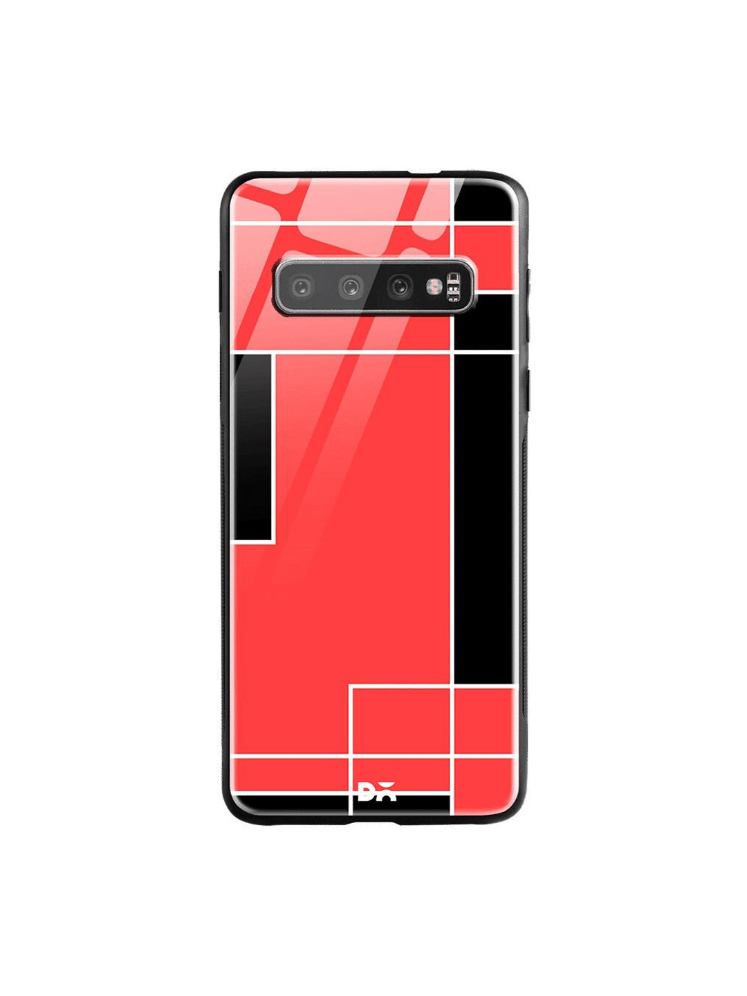 

DailyObjects Orange & Black Coral Blocks Samsung Galaxy S10 Plus Glass Case