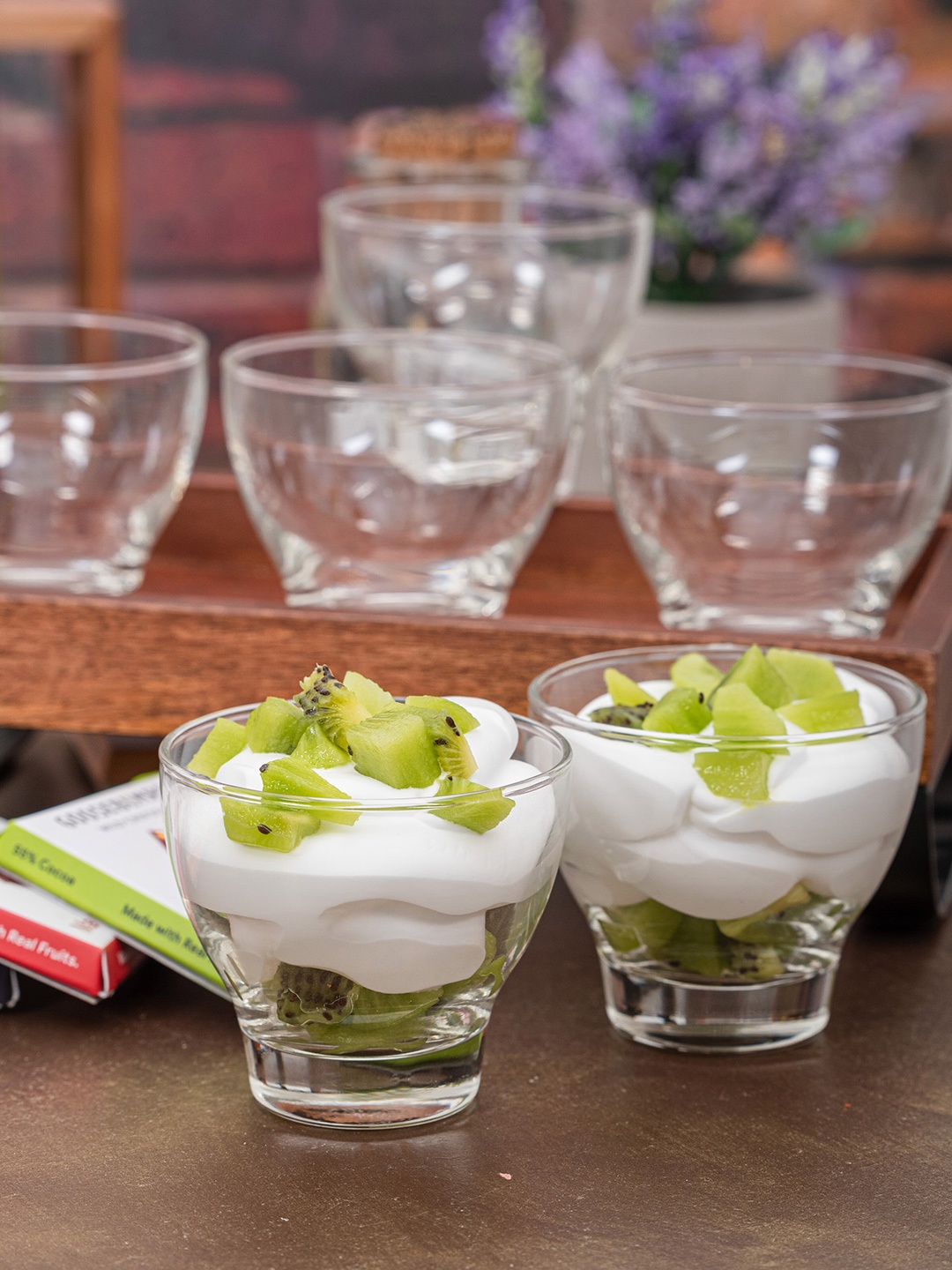 

GOODHOMES Set of 6 Transparent Solid Durobor Lotus Shot Glasses