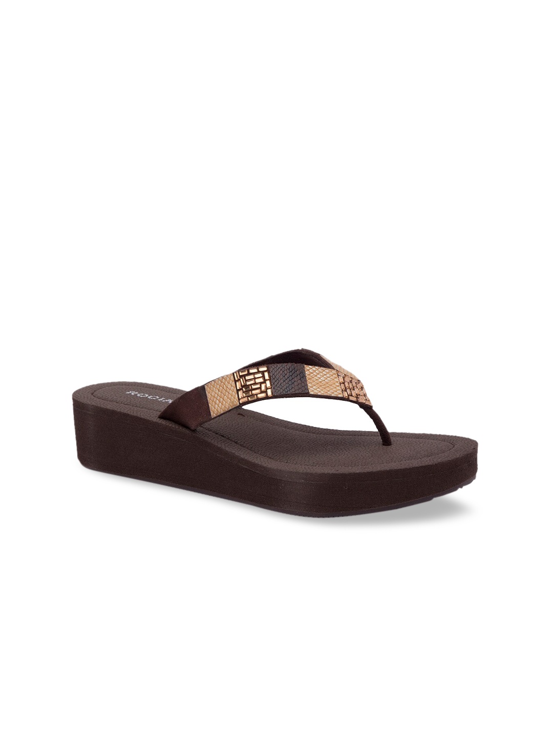 

Rocia Women Brown Textured Comfort Heels