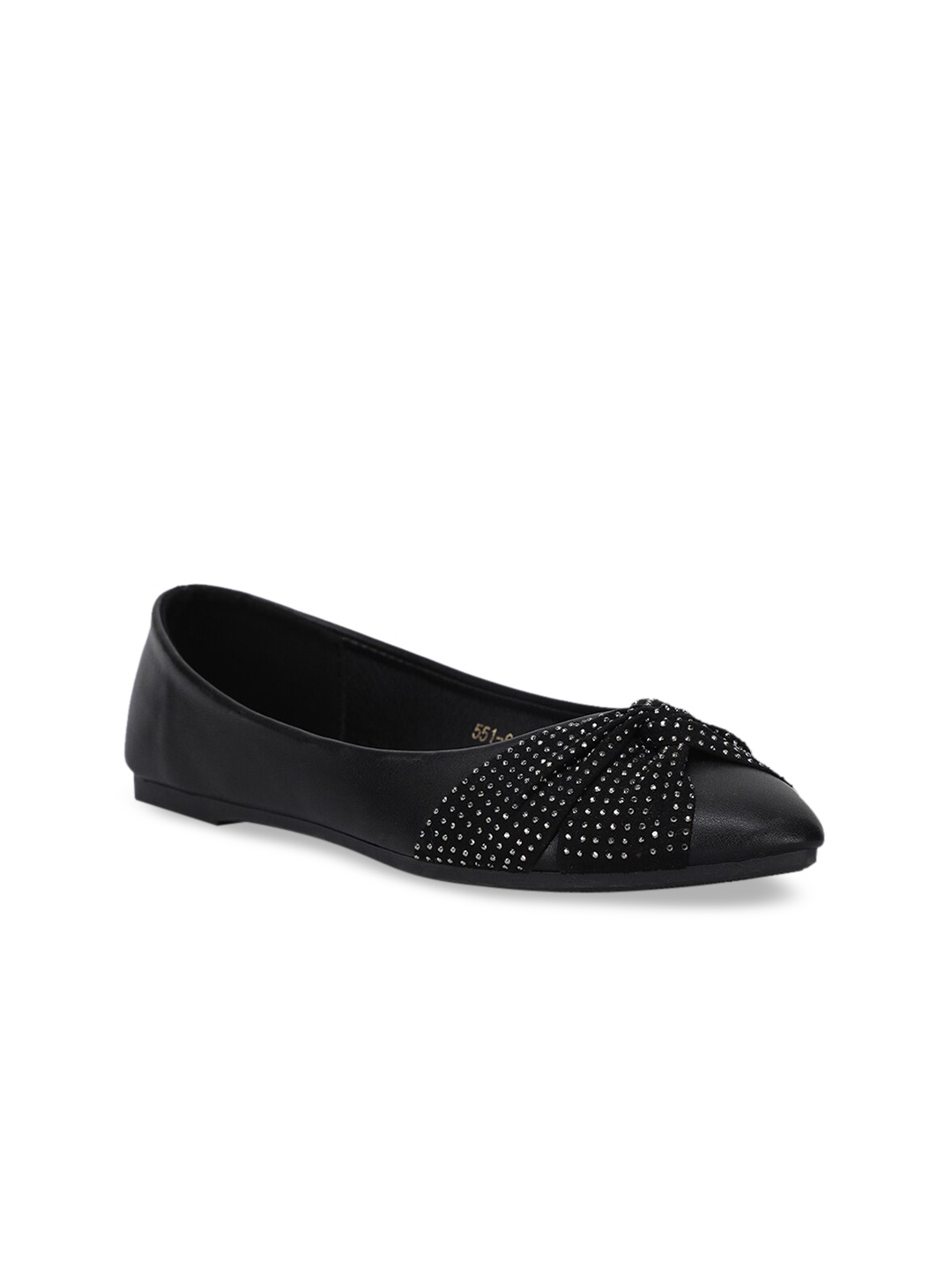 

Bata Women Black Embellished PU Ballerinas