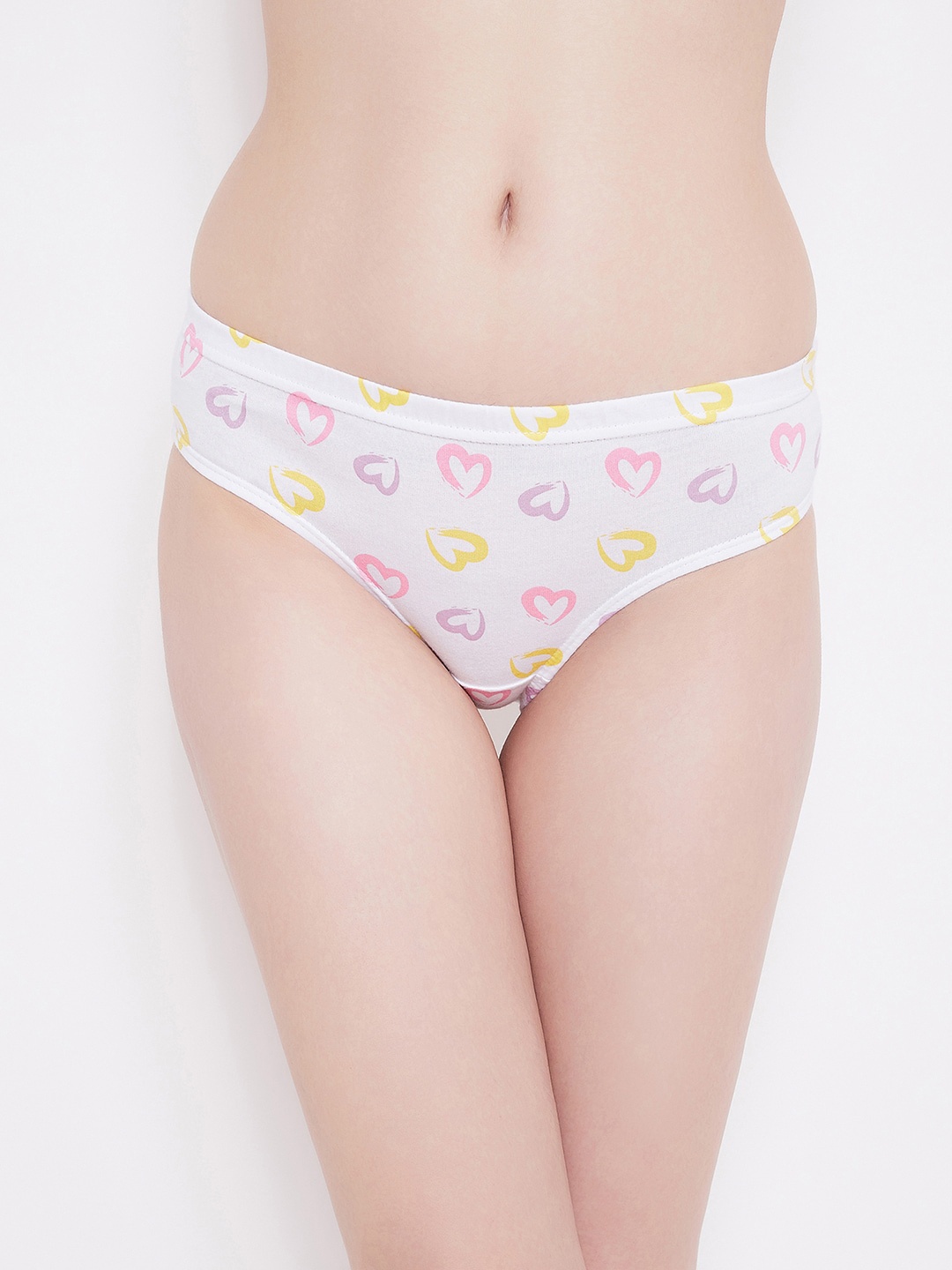 

Clovia Women White & Pink Ice Cream Printed Hipster Briefs PN3227S18