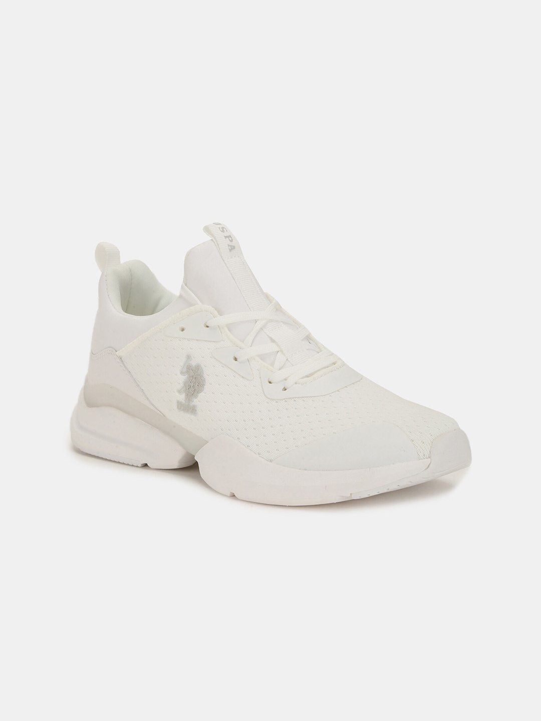 

U.S. Polo Assn. Men Off-White Textile Walking Shoes