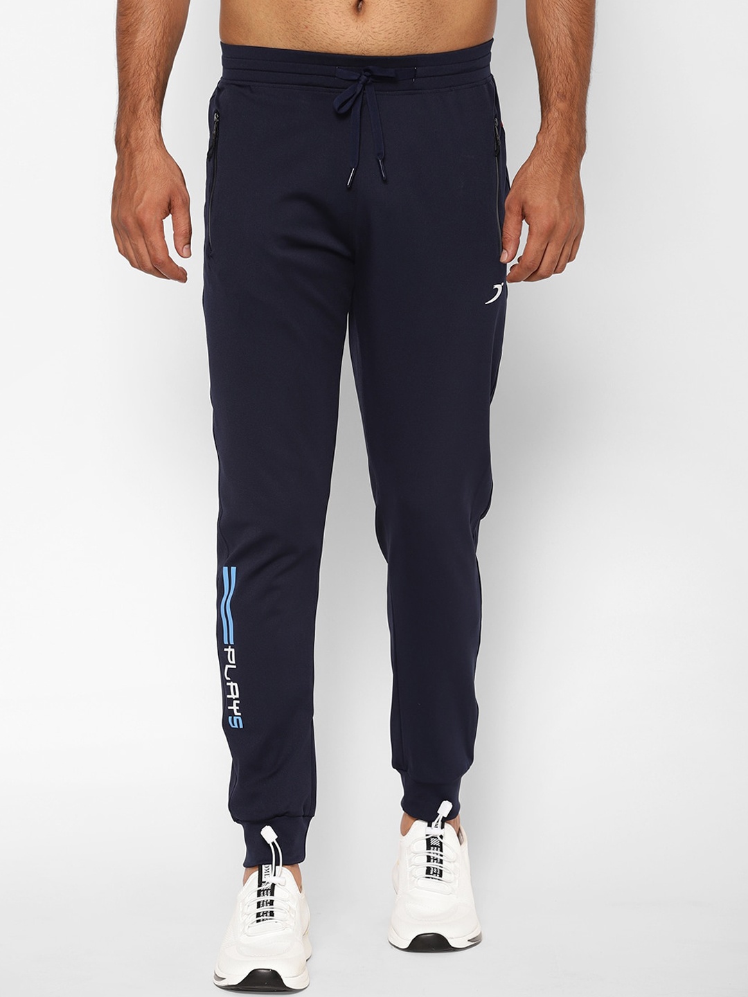 

SAPPER Men Navy Blue Solid Slim-Fit Joggers