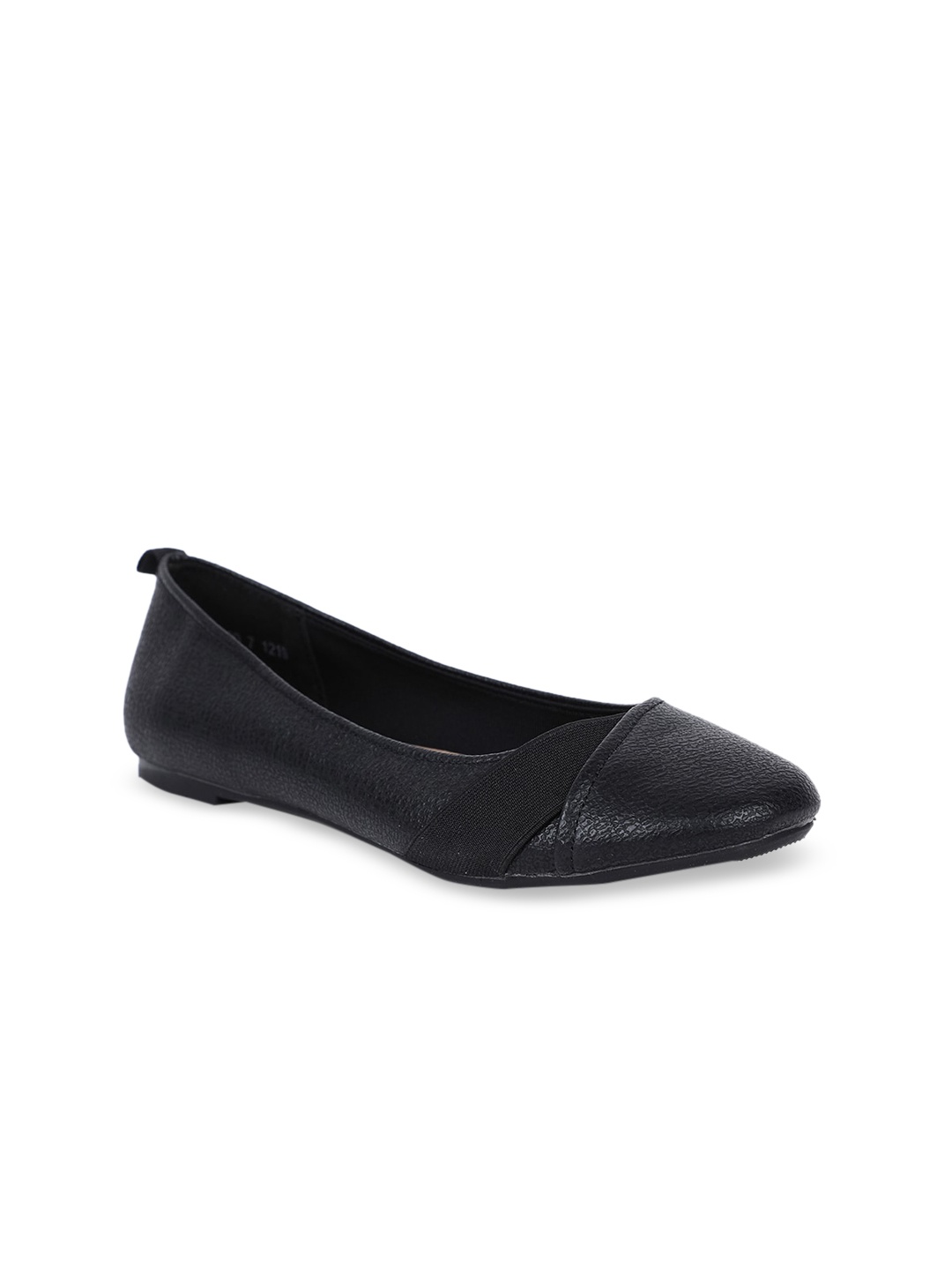 

Bata Women Black Solid PU Ballerinas