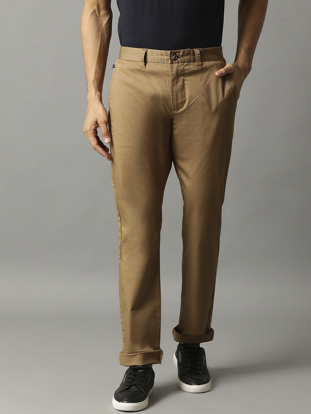 

Matinique Men Khaki Slim Fit Solid Chinos
